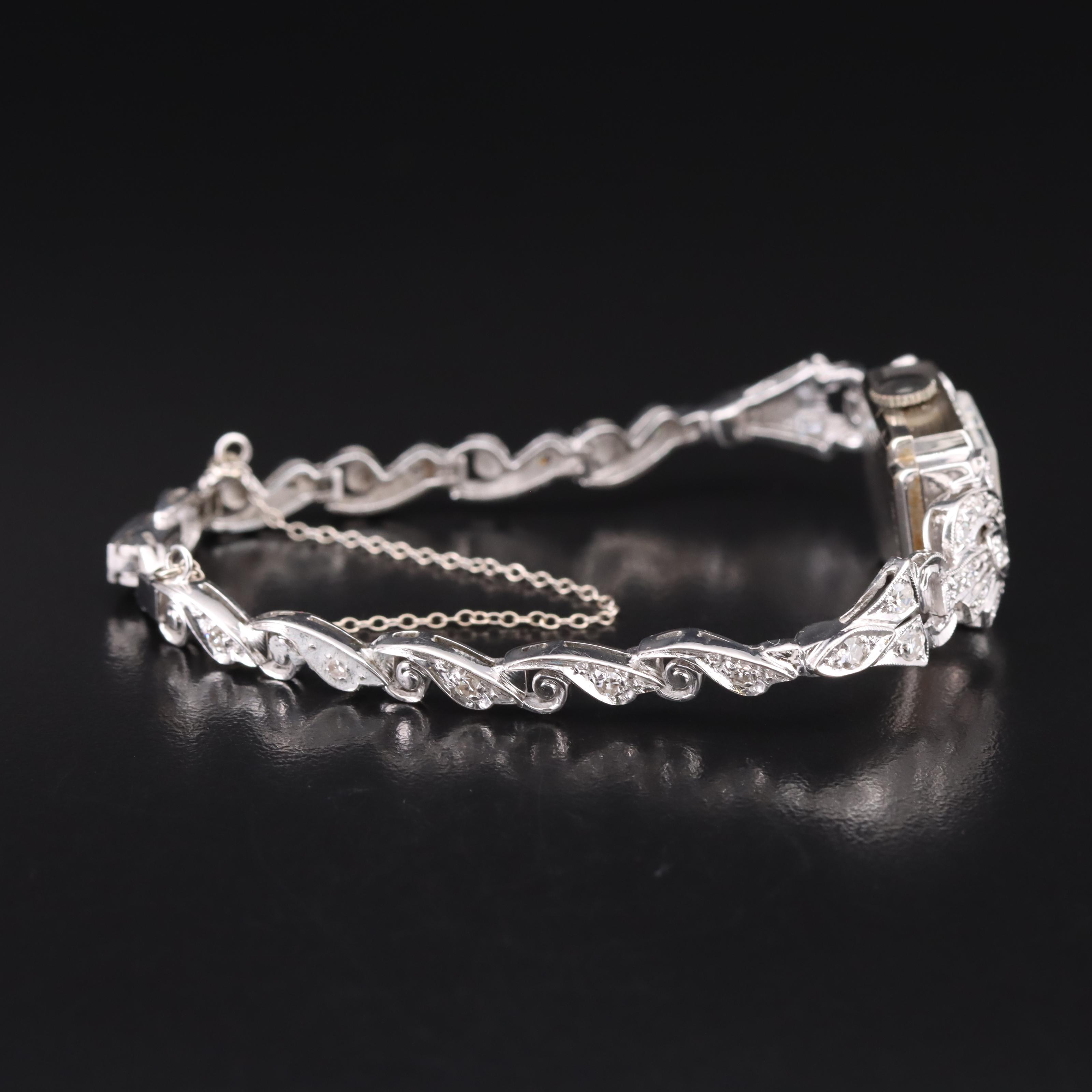 Vintage 14K Hamilton Diamond Watch