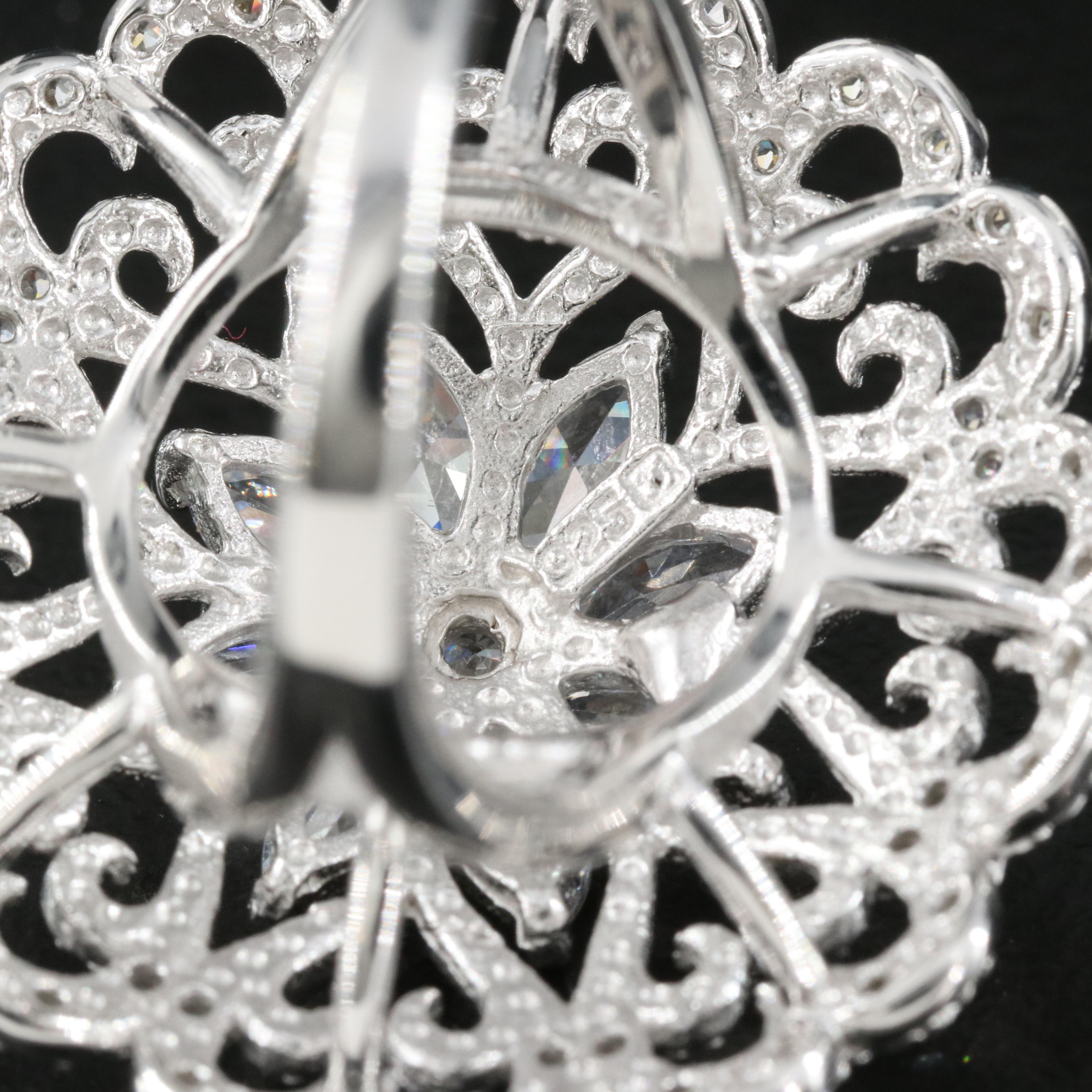 Sterling Cubic Zirconia Ring with Heart Detail