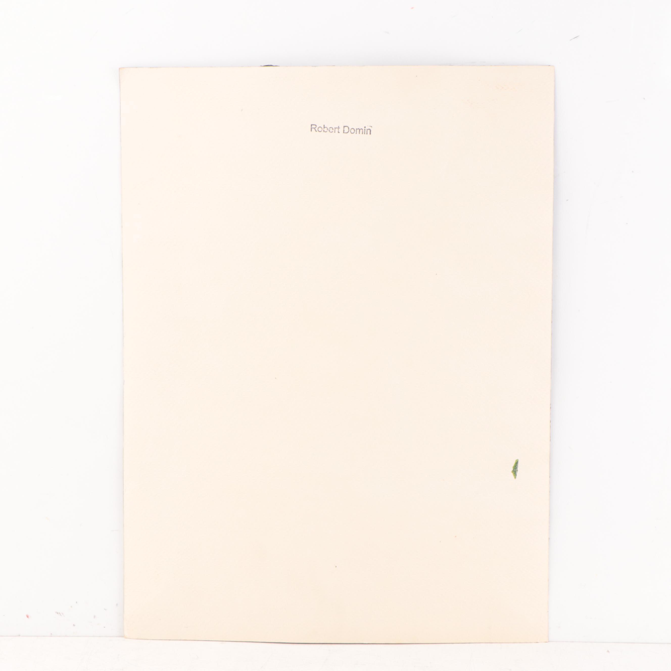 Robert Domin Watercolor Painting of Landscape