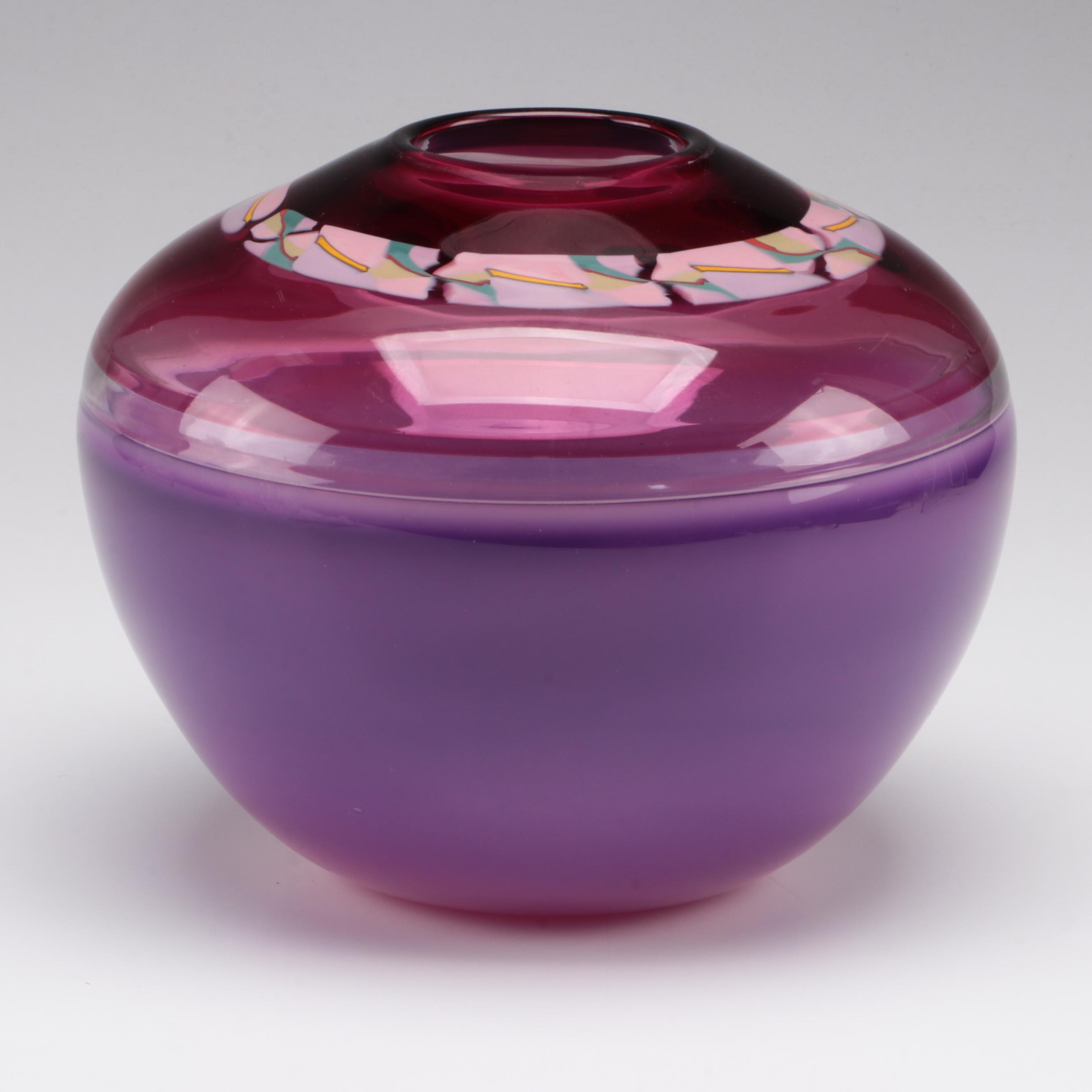 Michael Sosin Blown Encalmo Glass Vessel