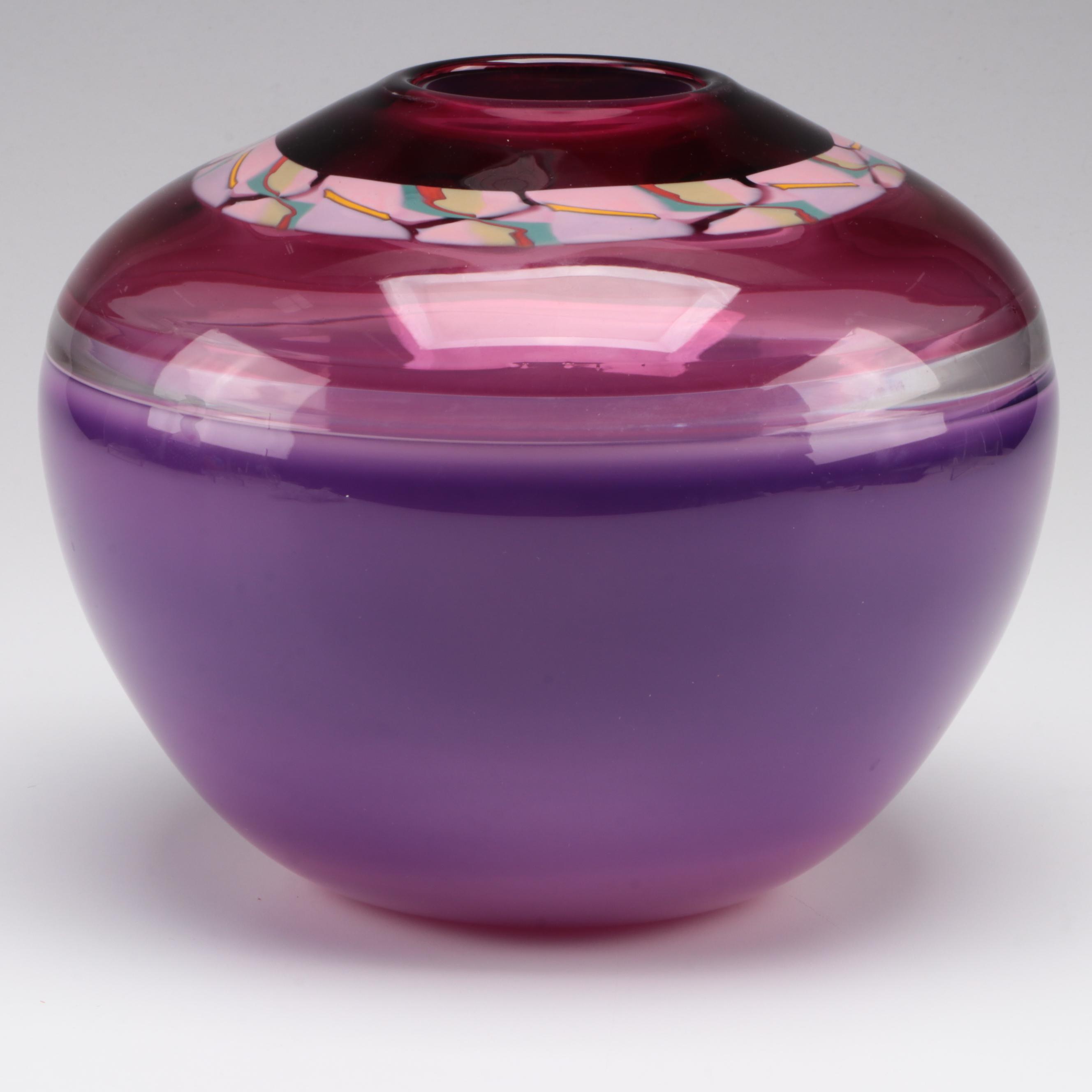 Michael Sosin Blown Encalmo Glass Vessel