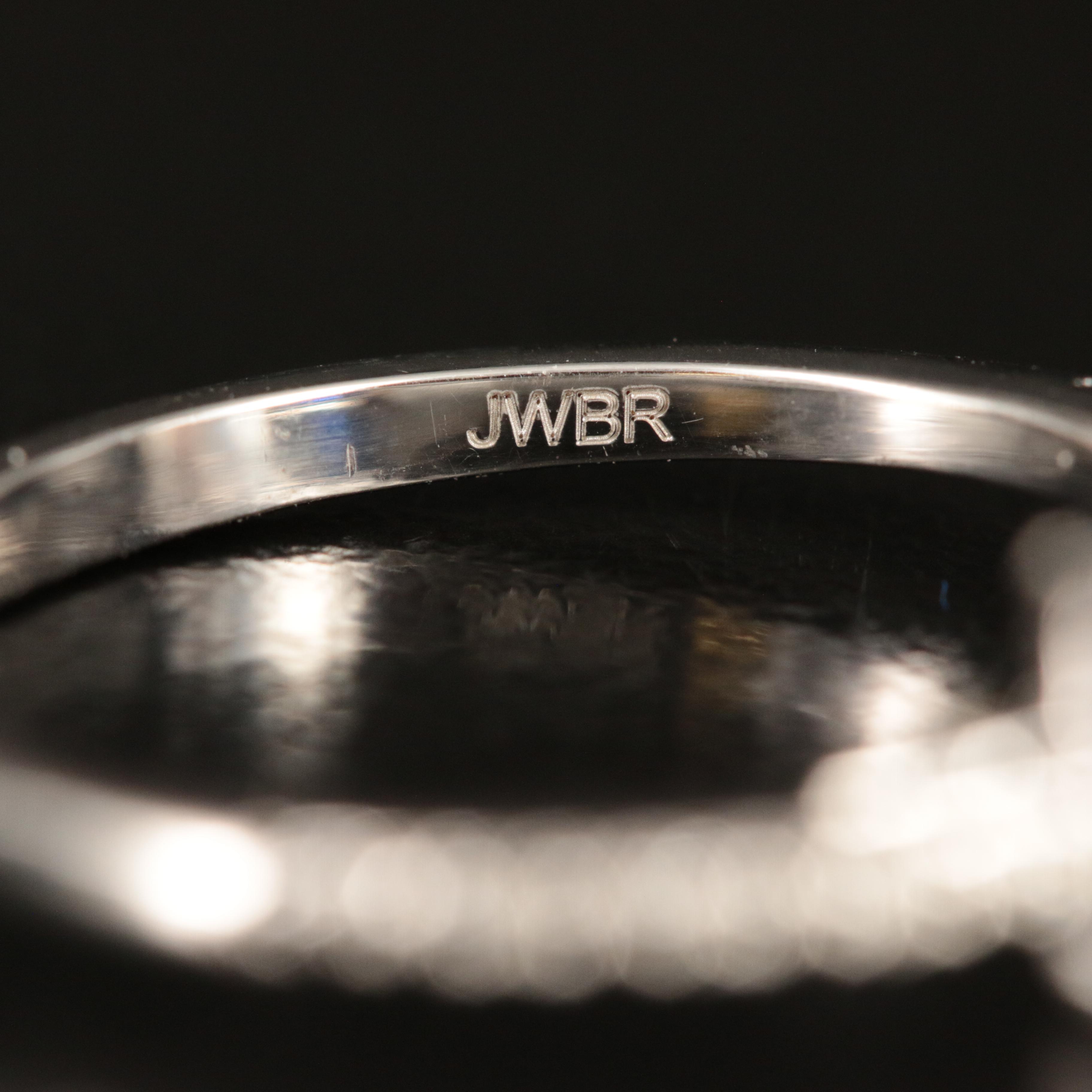 Sterling Sapphire and White Sapphire Ring