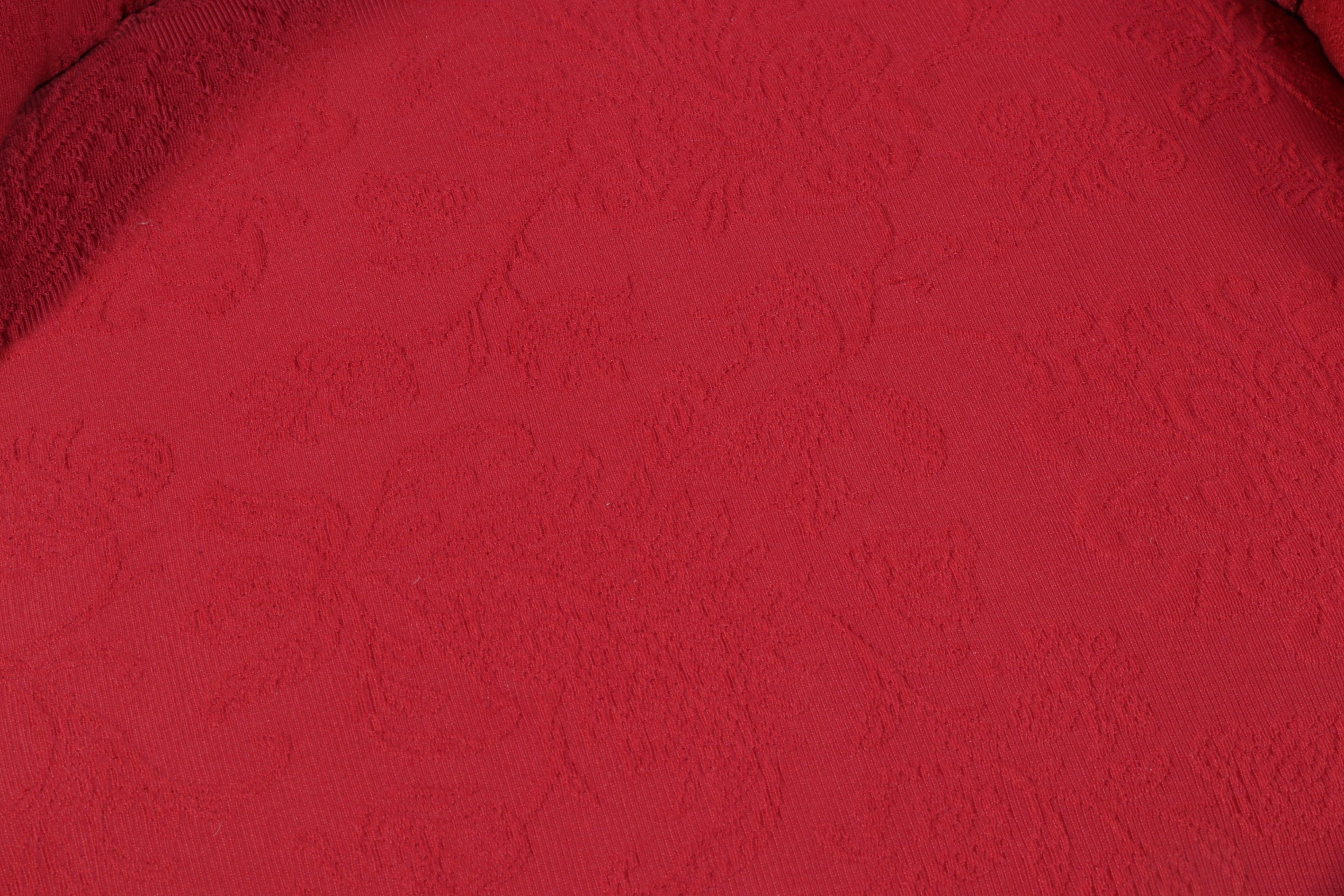 Pair of Hollywood Regency Style Mahogany & Buttoned-Down Asymmetrical Tub Chairs