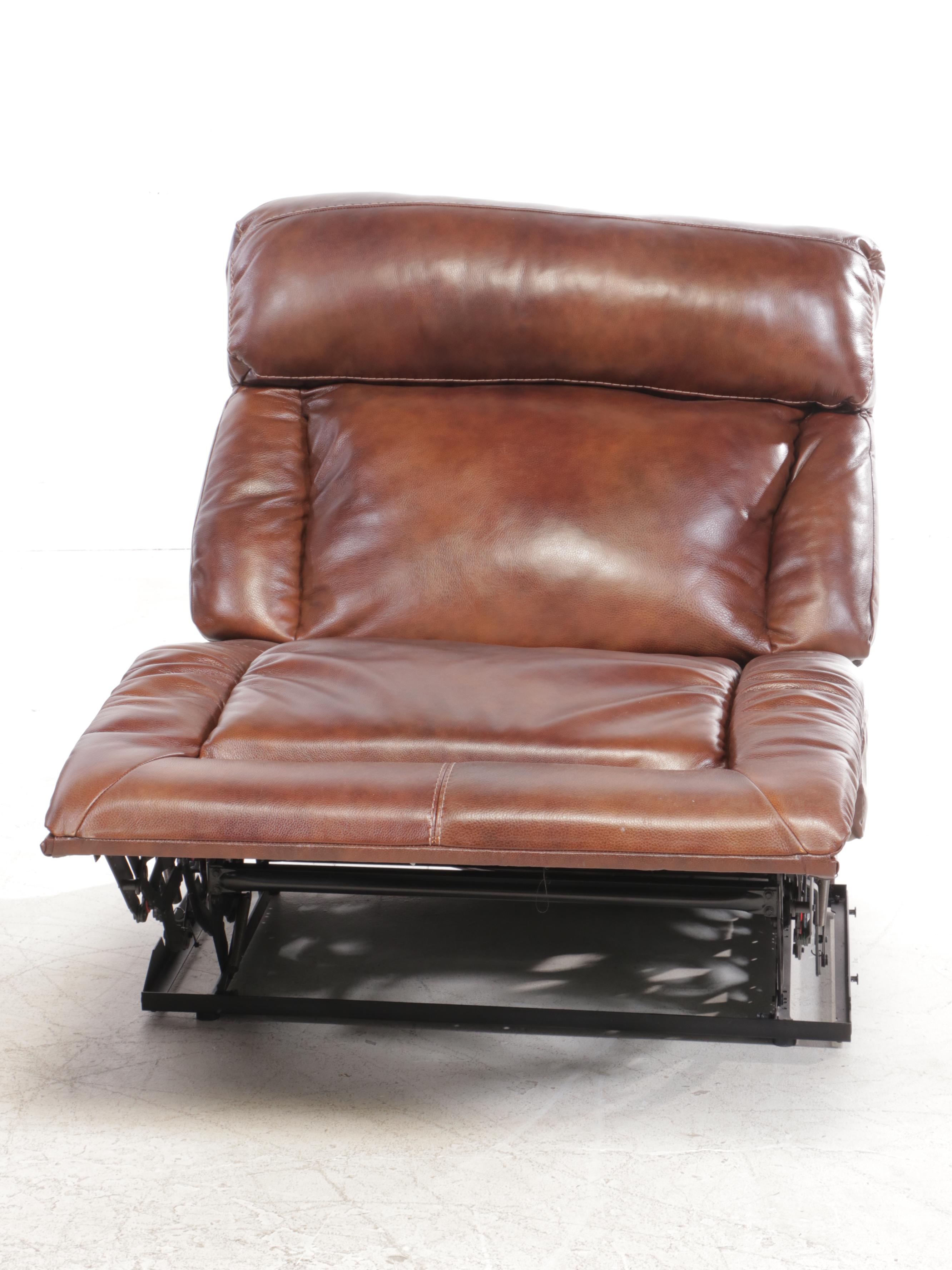 Ashley Furniture Bonded Leather Sectional Sofa with Reclining Feature, Storage