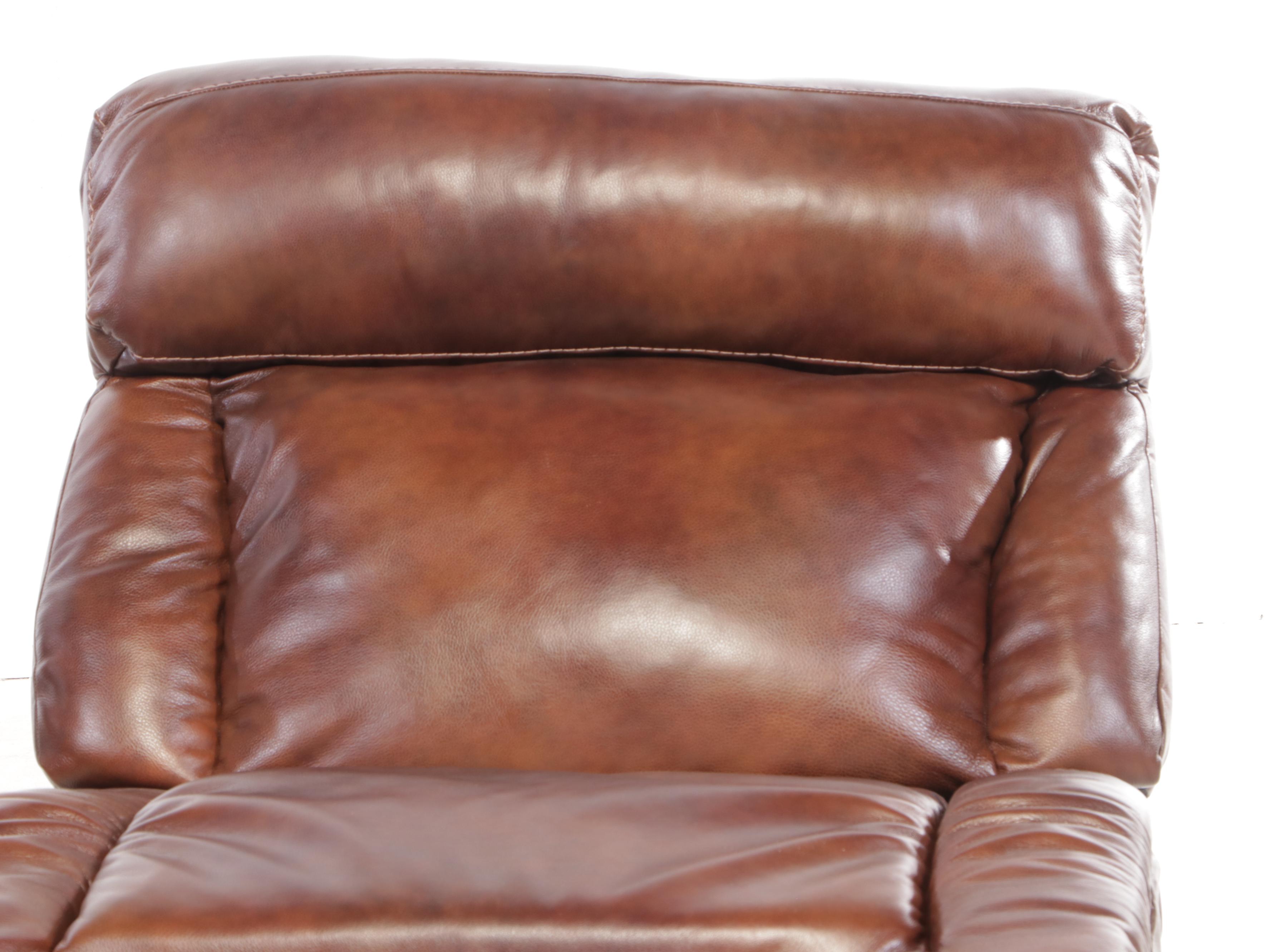 Ashley Furniture Bonded Leather Sectional Sofa with Reclining Feature, Storage