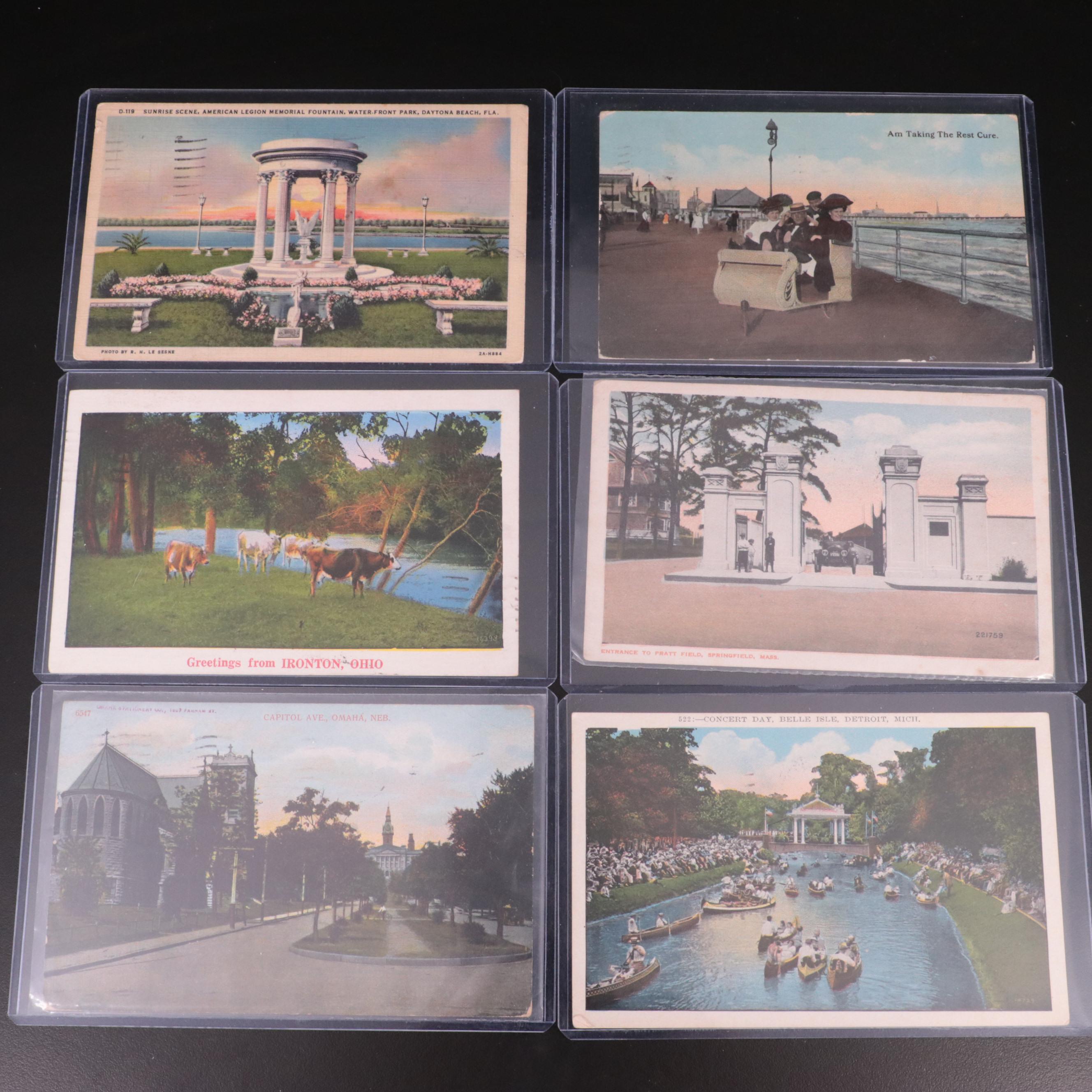 Fifty-Five Antique Postcards