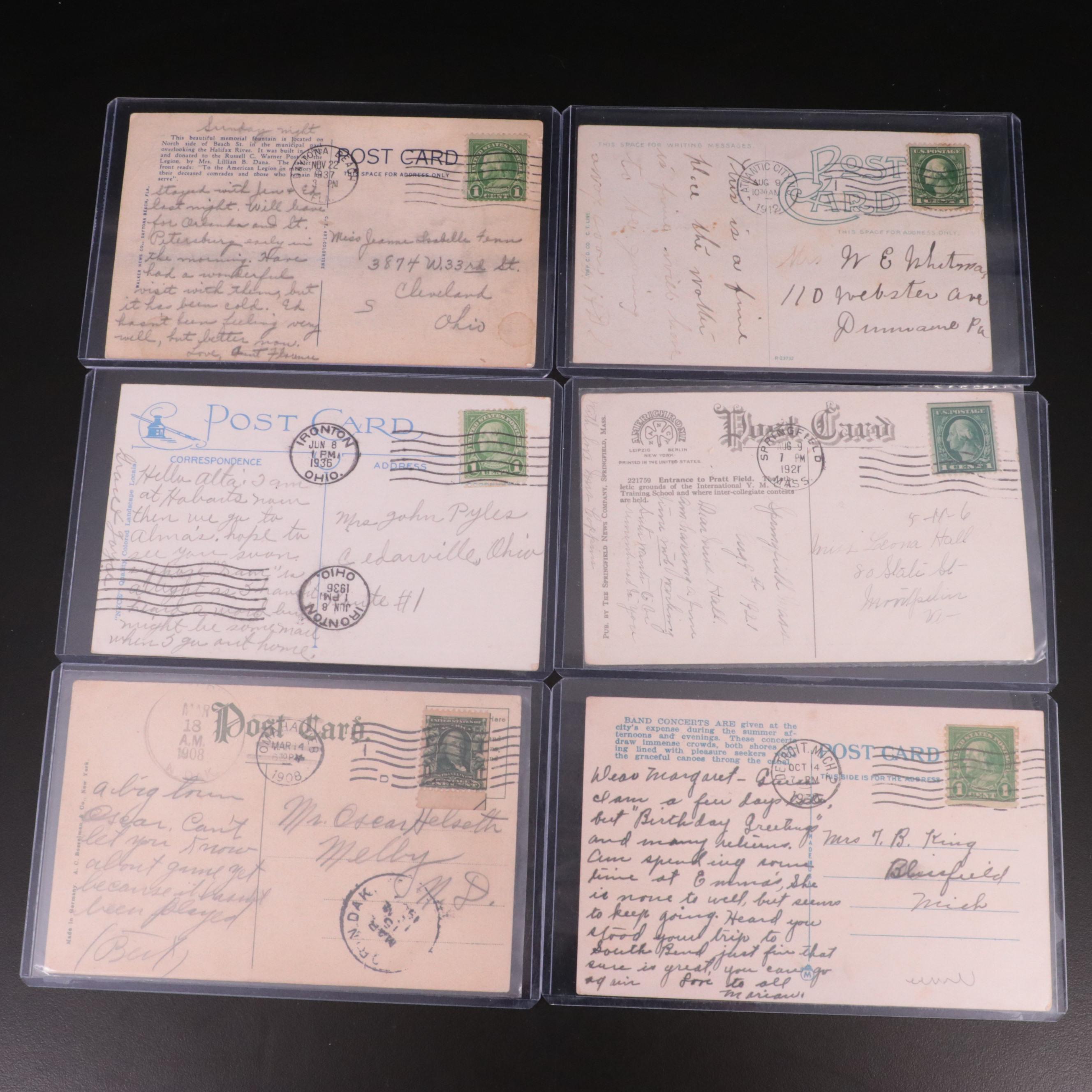 Fifty-Five Antique Postcards