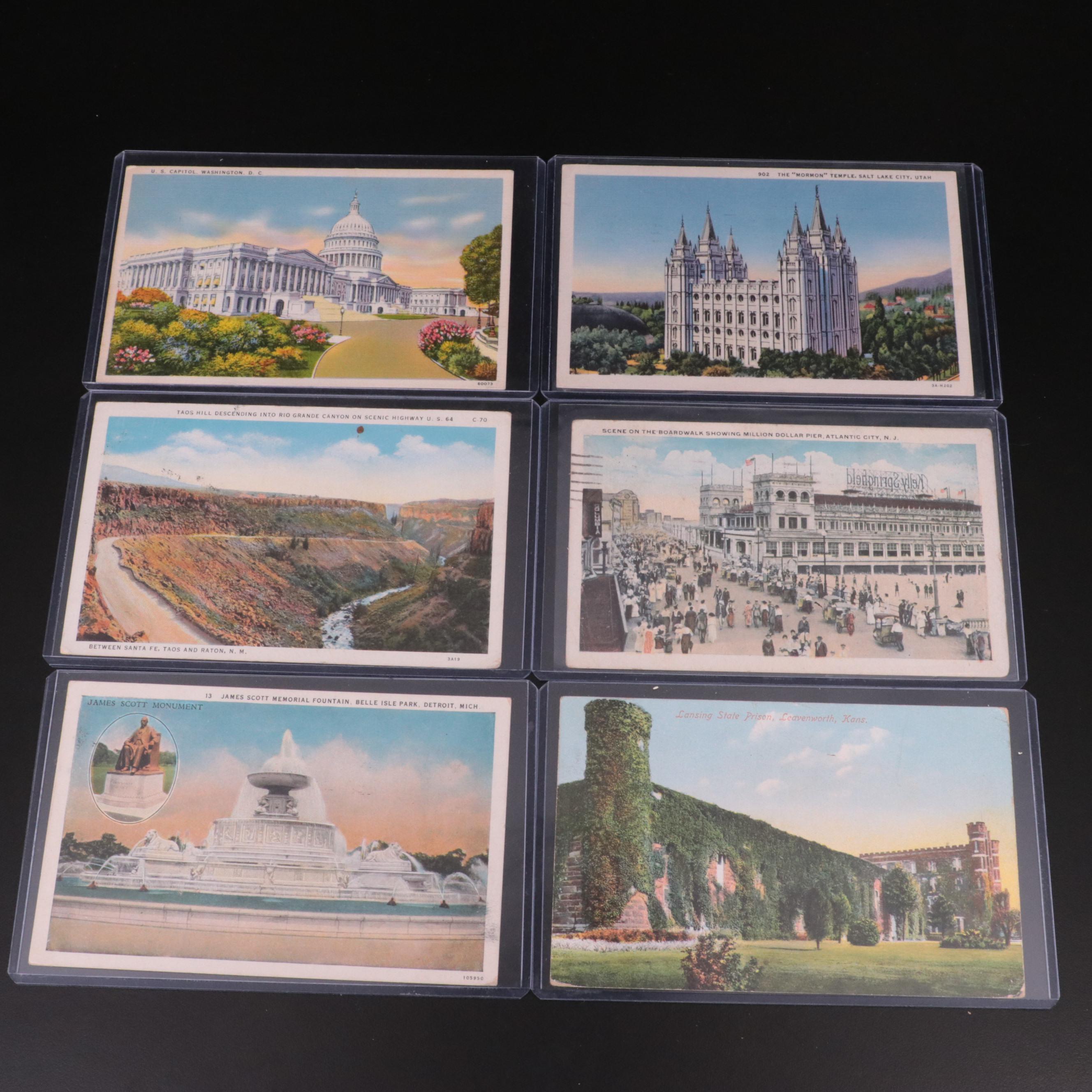 Fifty-Five Antique Postcards