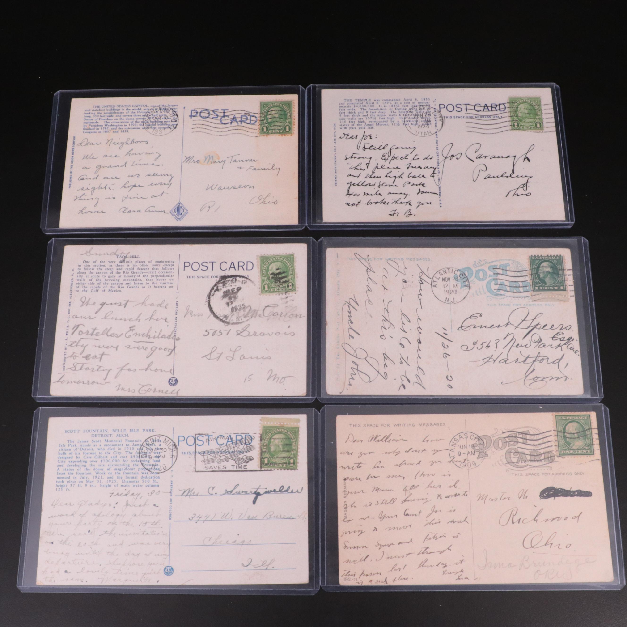 Fifty-Five Antique Postcards