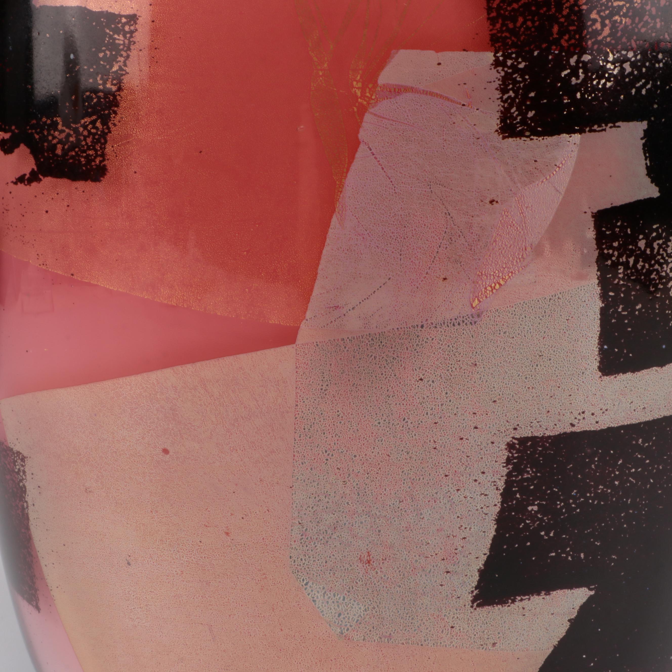 Michael Sosin Asian Influence Blown Glass Vase, 1995