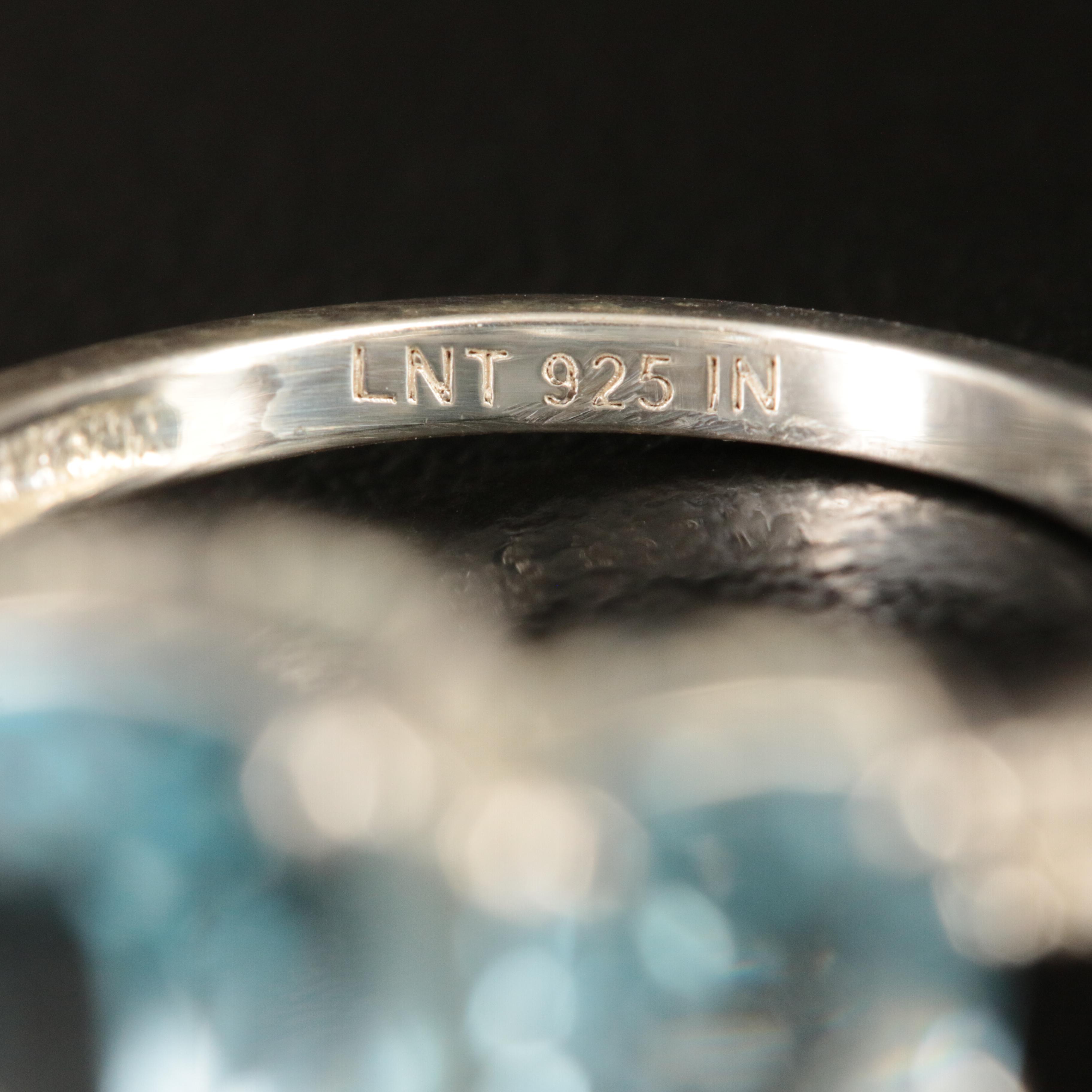 Sterling Sky Blue and White Topaz Ring