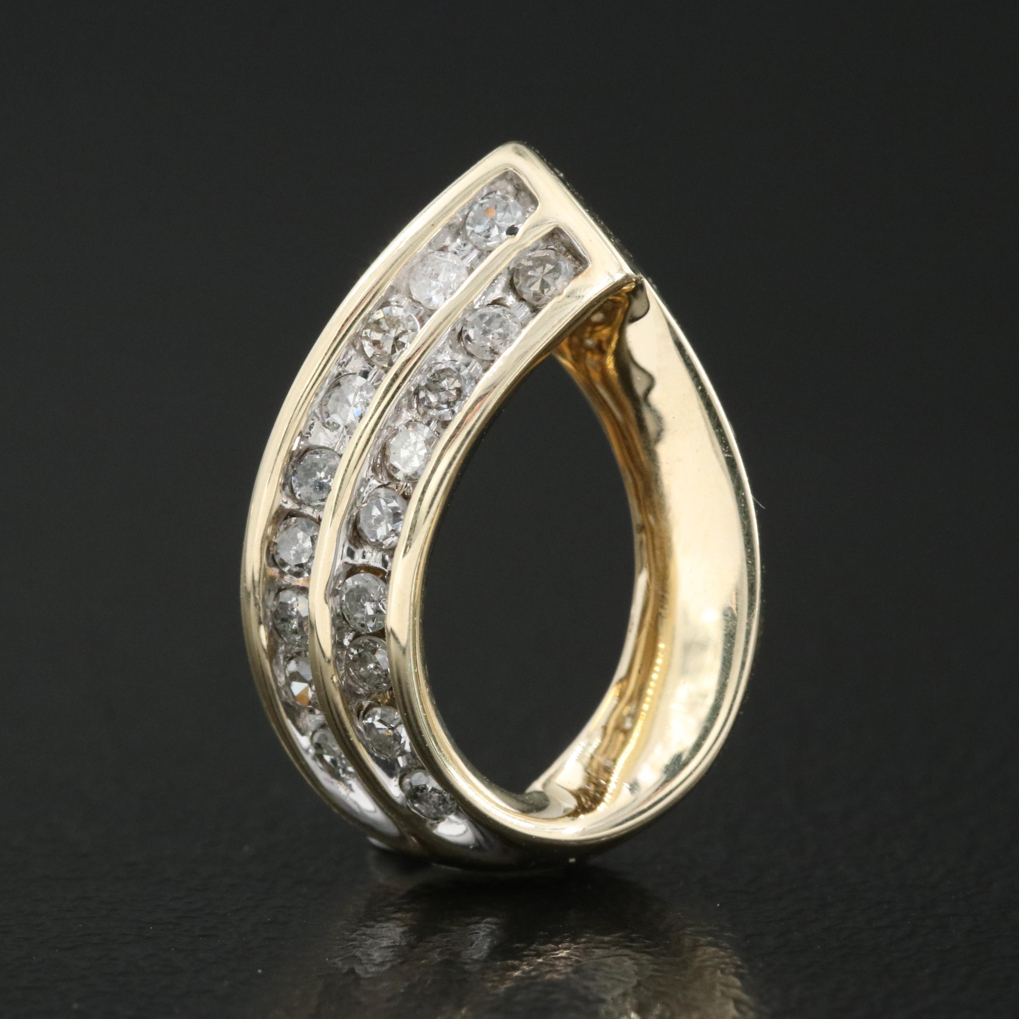 10K 0.23 CTW Diamond Pendant