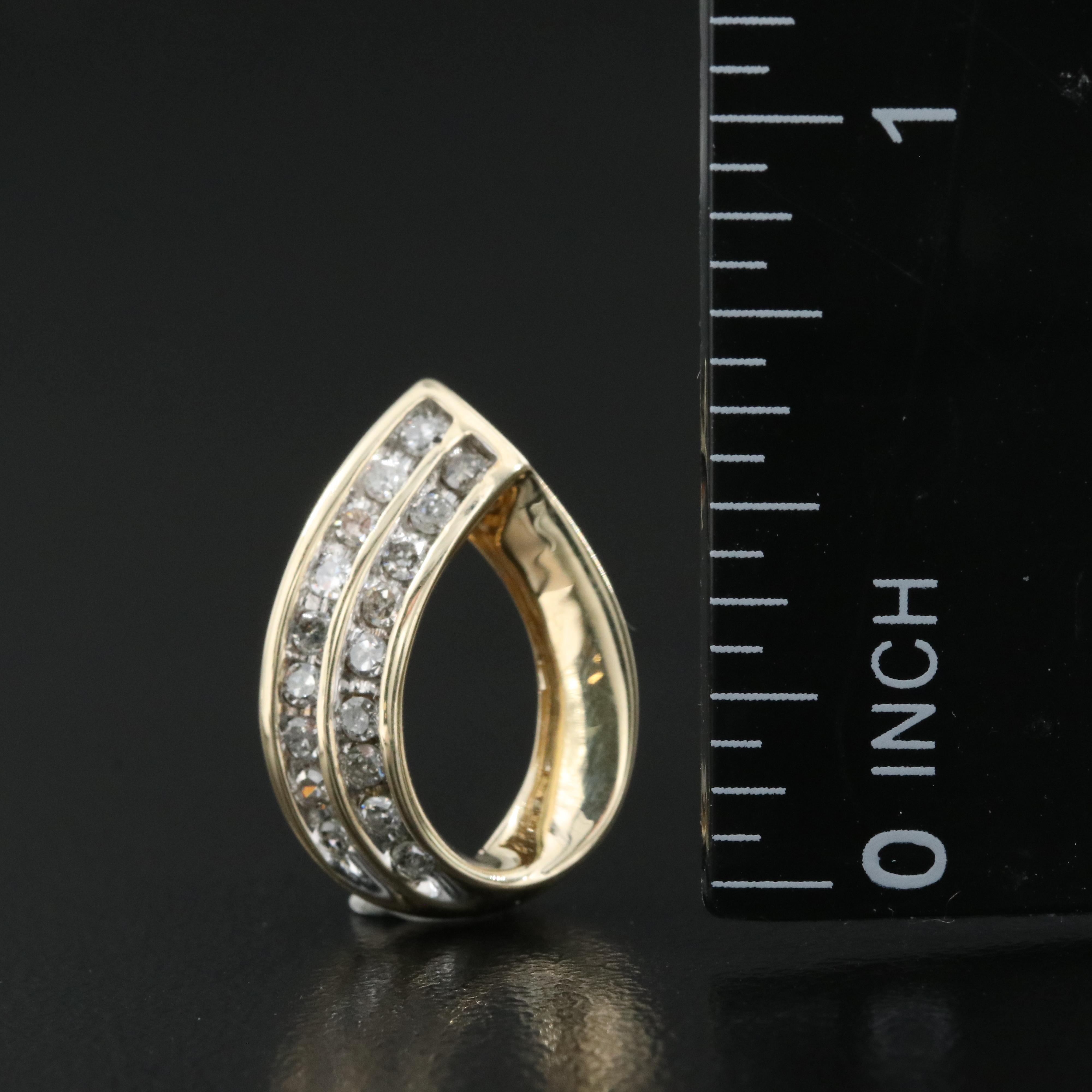 10K 0.23 CTW Diamond Pendant