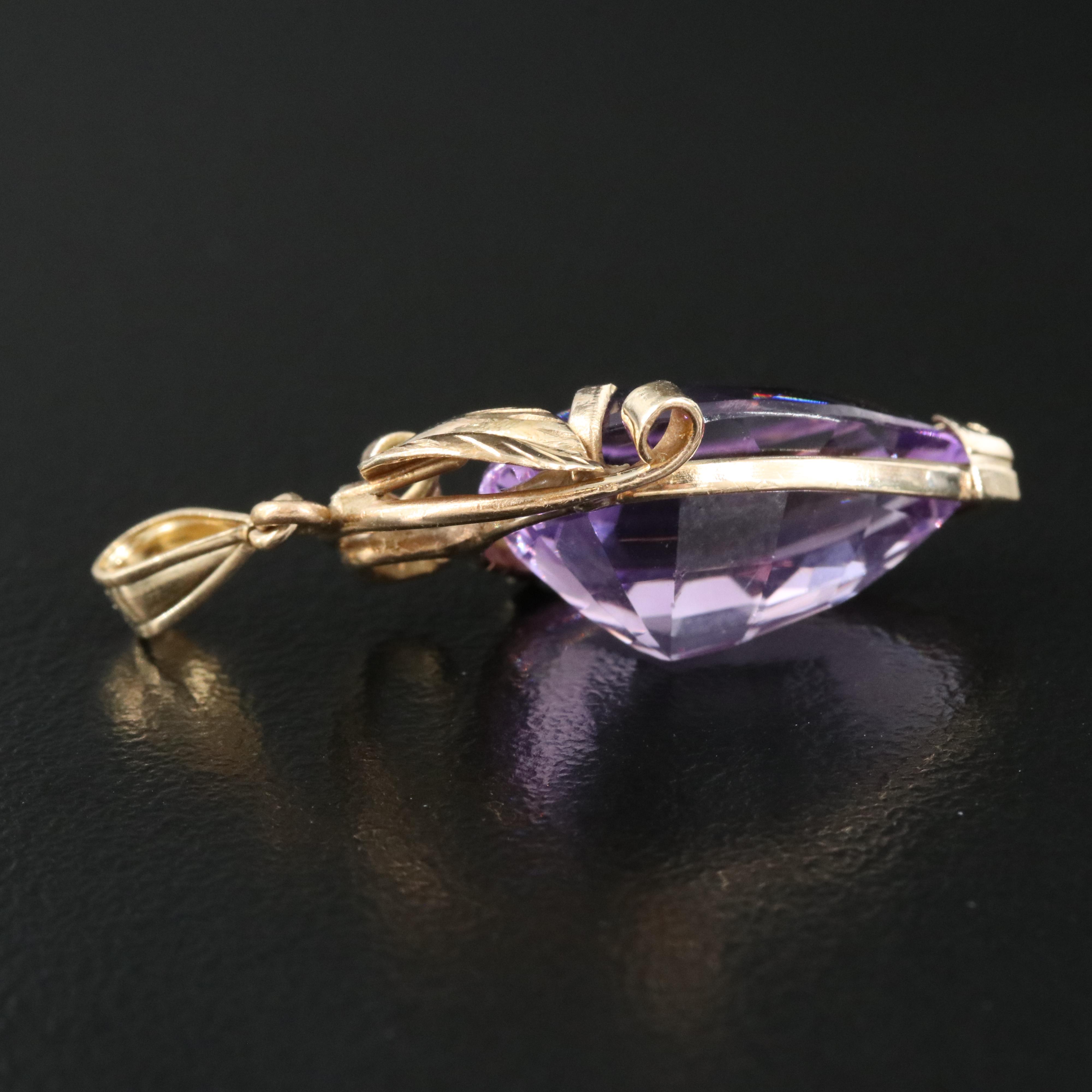 14K Amethyst Pendant