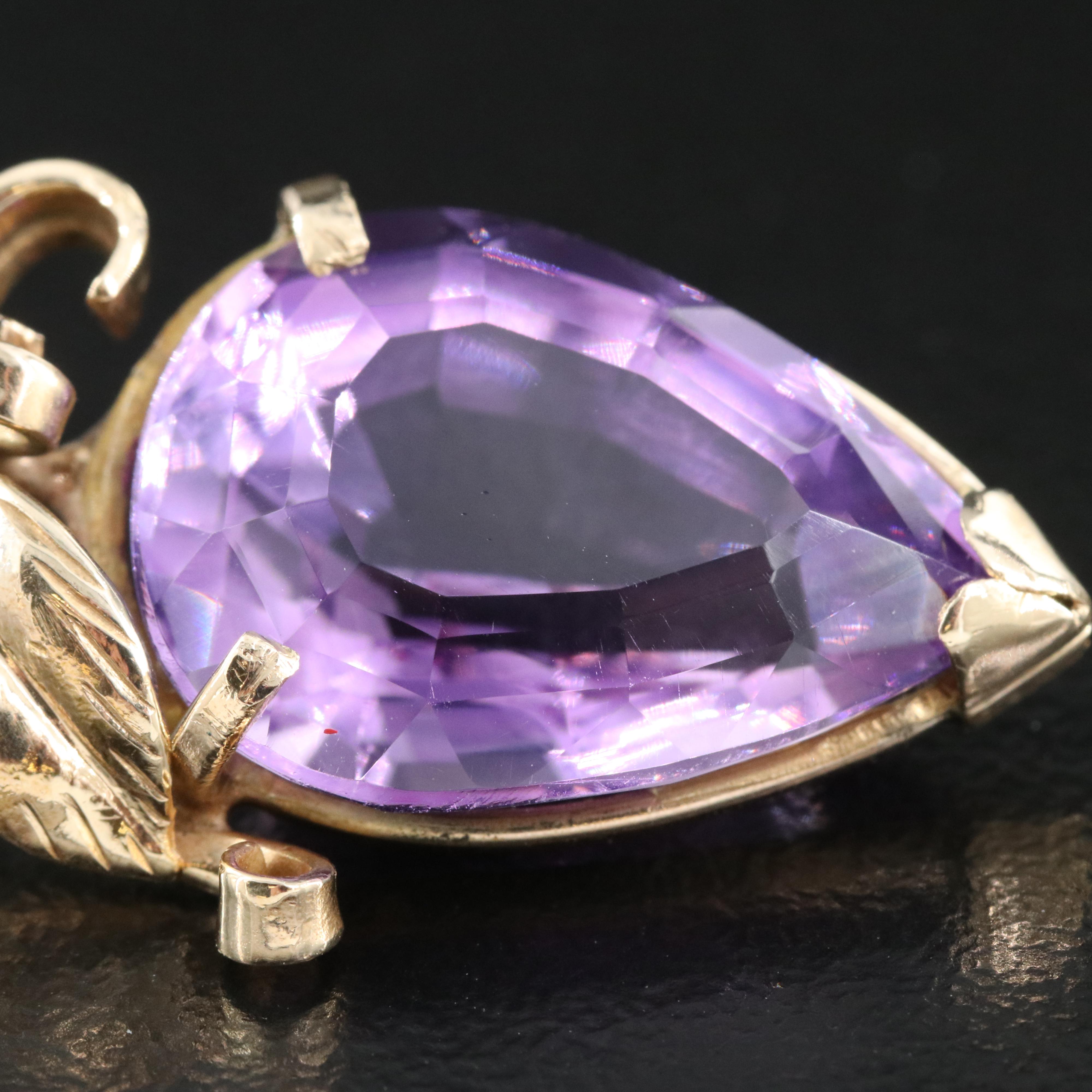 14K Amethyst Pendant