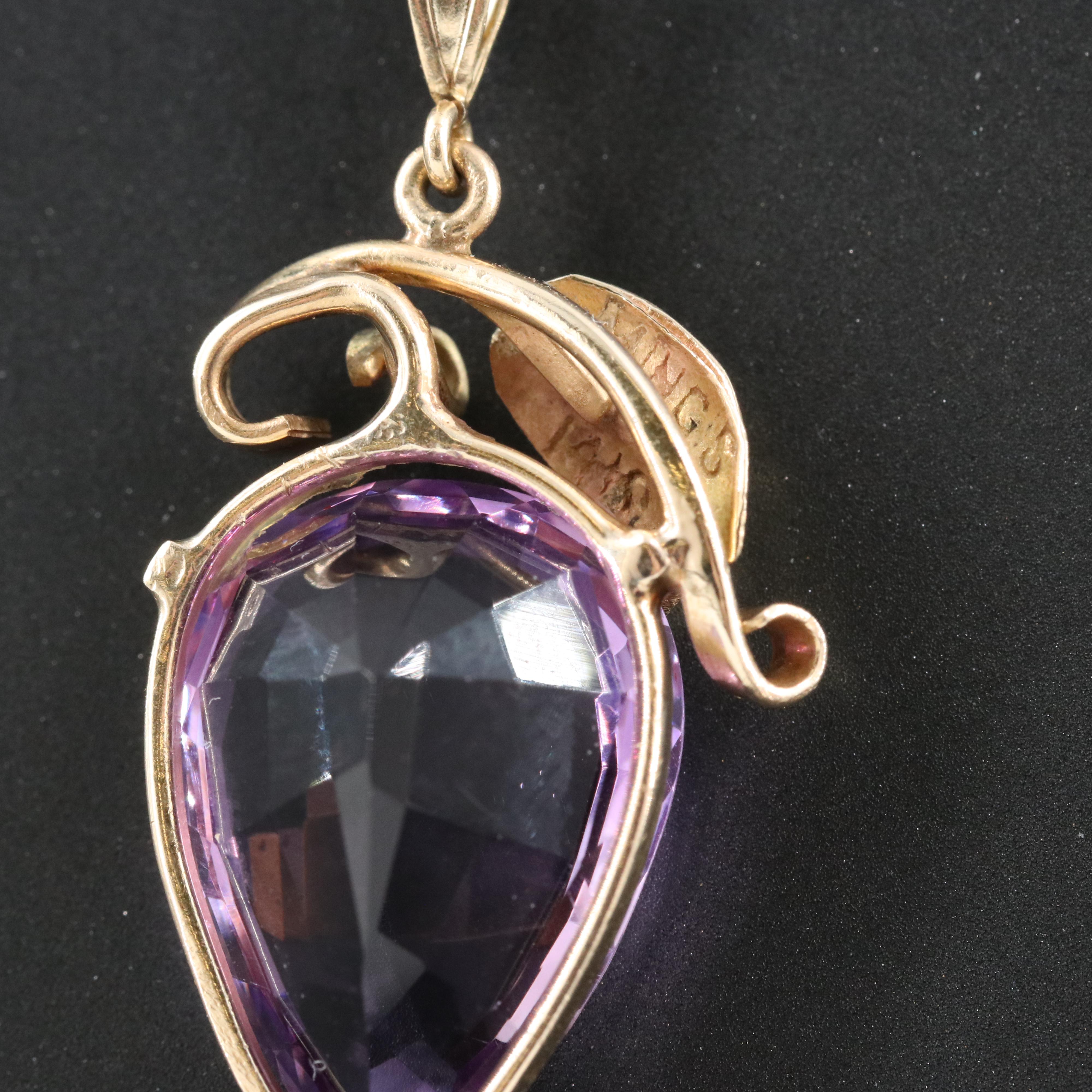 14K Amethyst Pendant