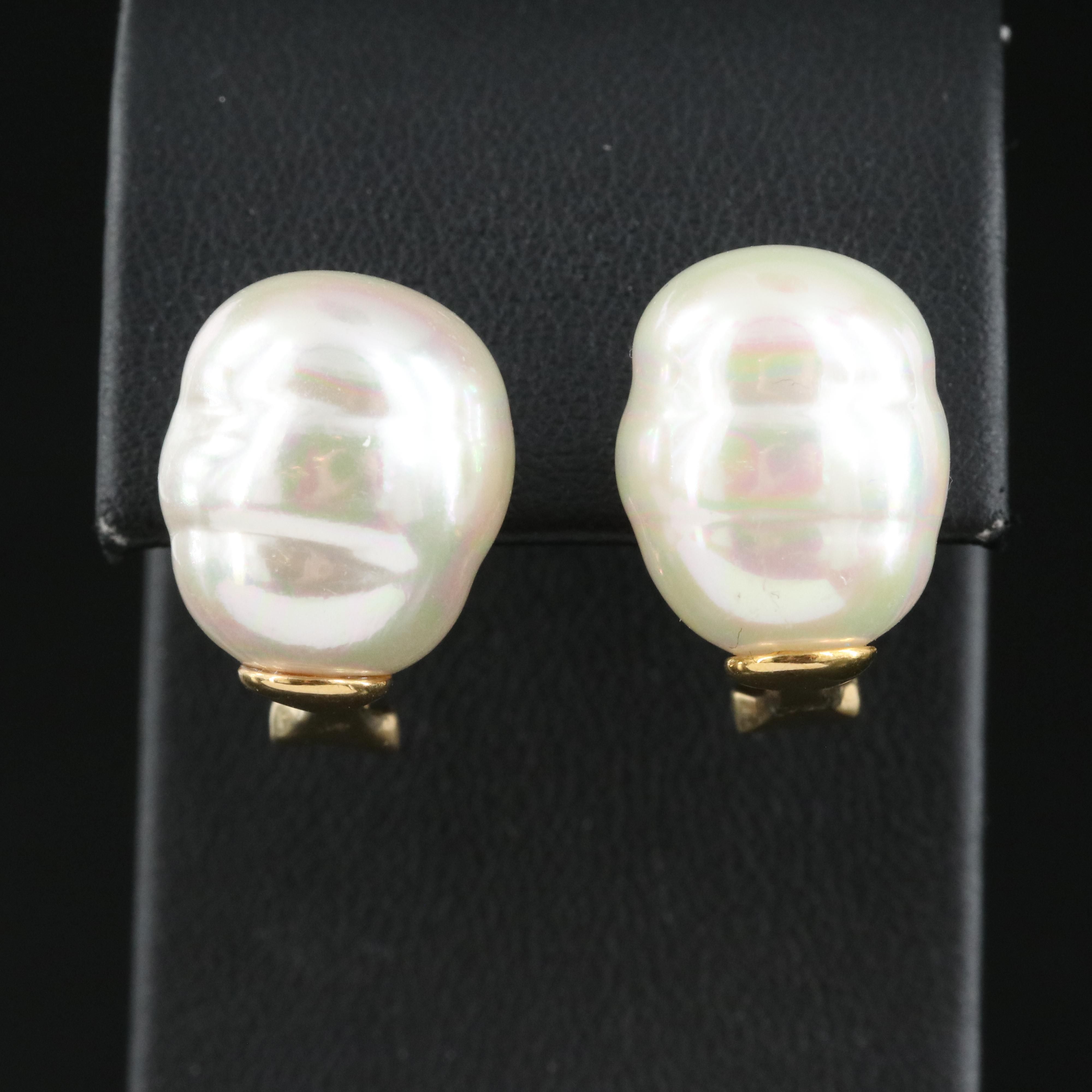 Sterling Faux Pearl Earrings