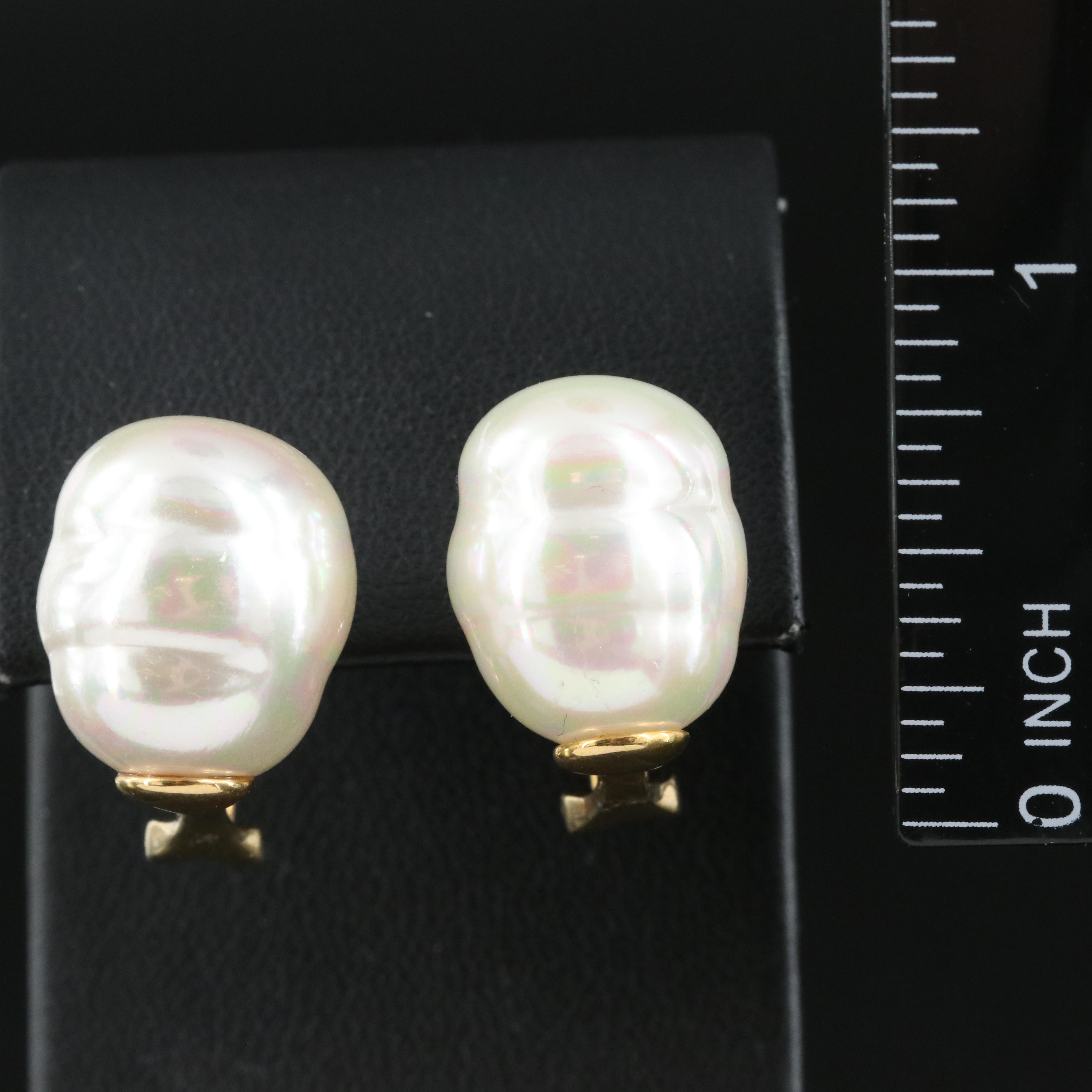 Sterling Faux Pearl Earrings