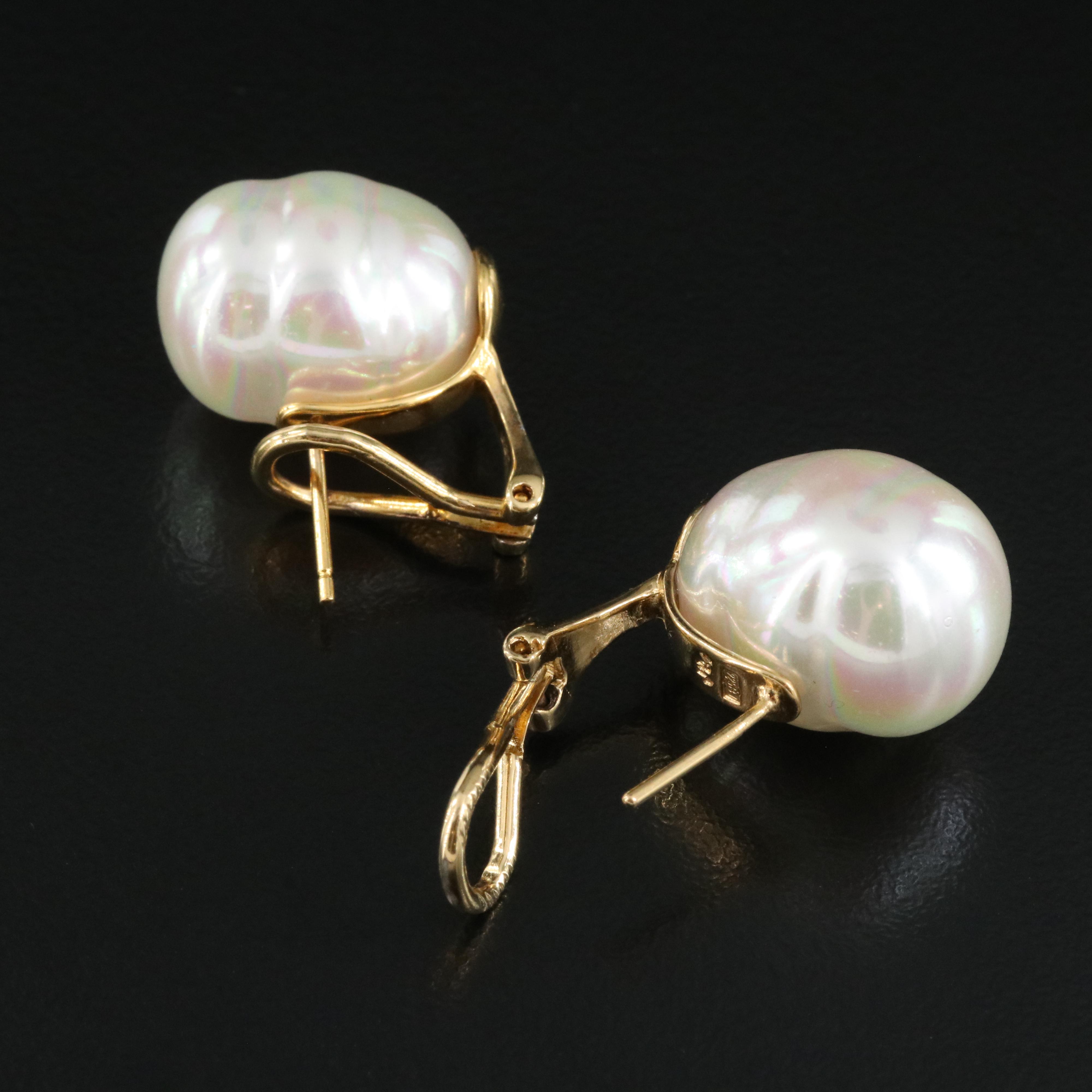 Sterling Faux Pearl Earrings