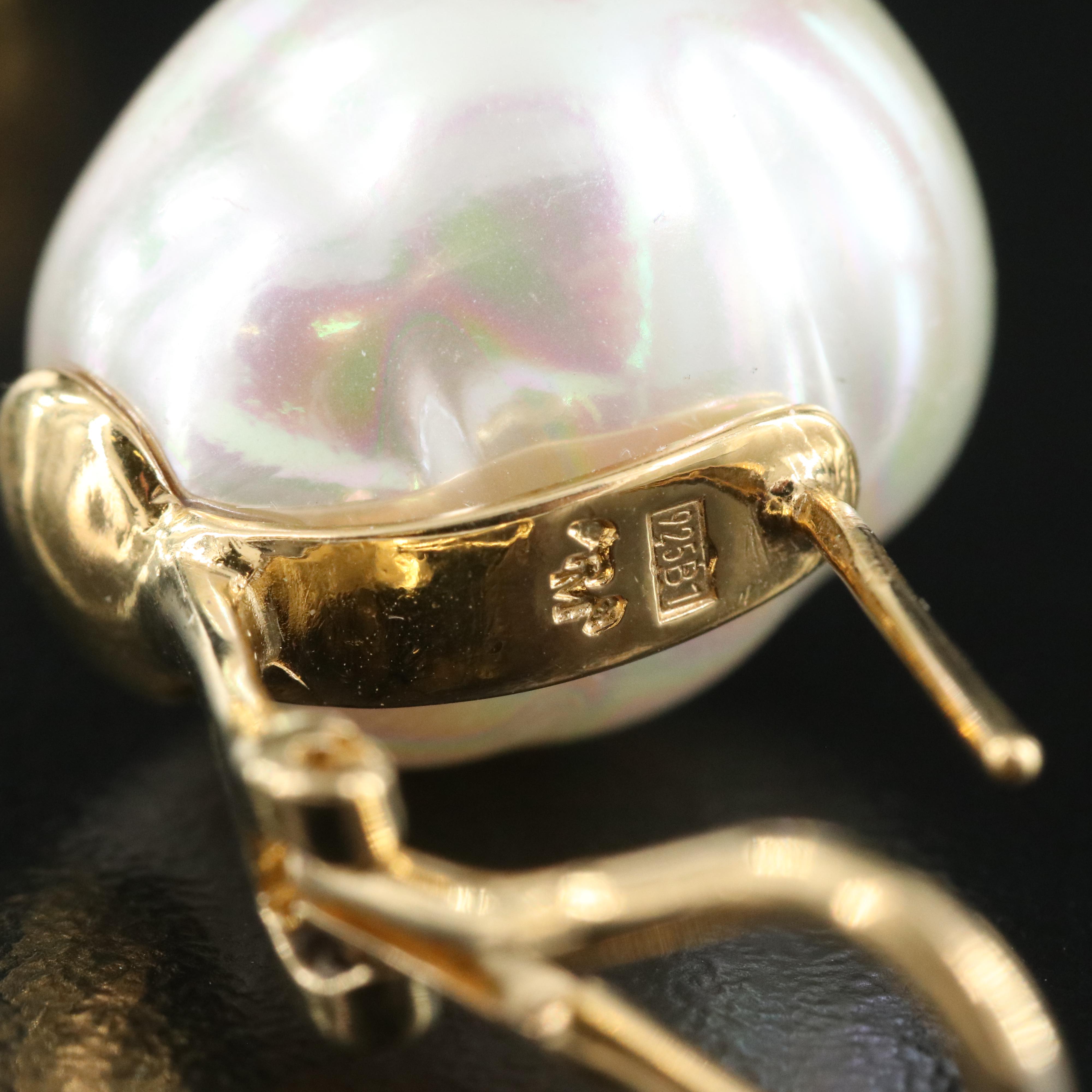 Sterling Faux Pearl Earrings