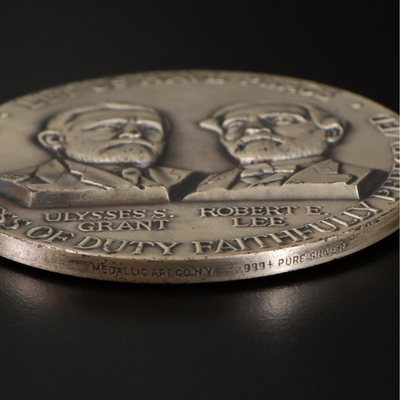 Large Silver Civil War Centennial Medal