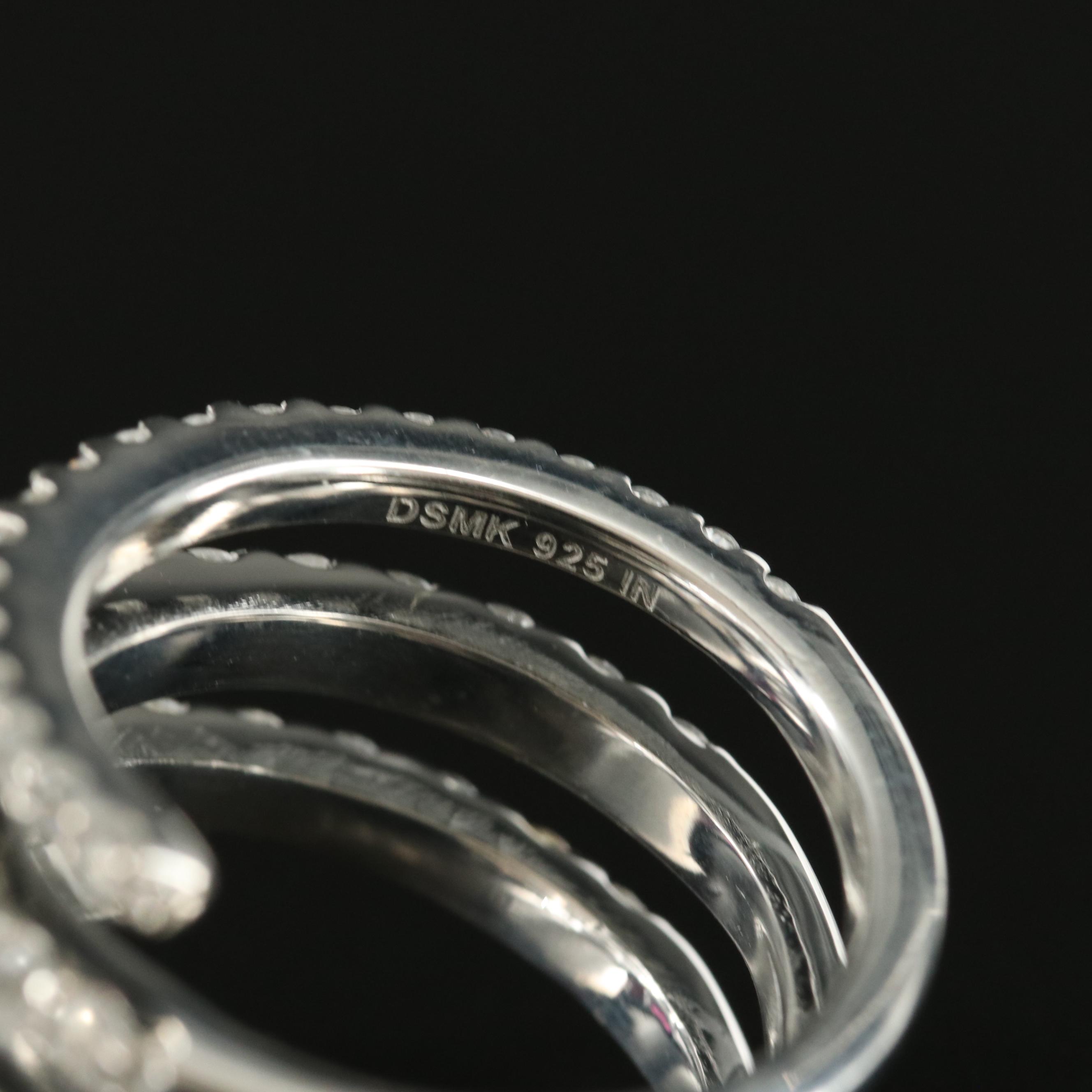 Sterling Garnet and Zircon Wrap Ring