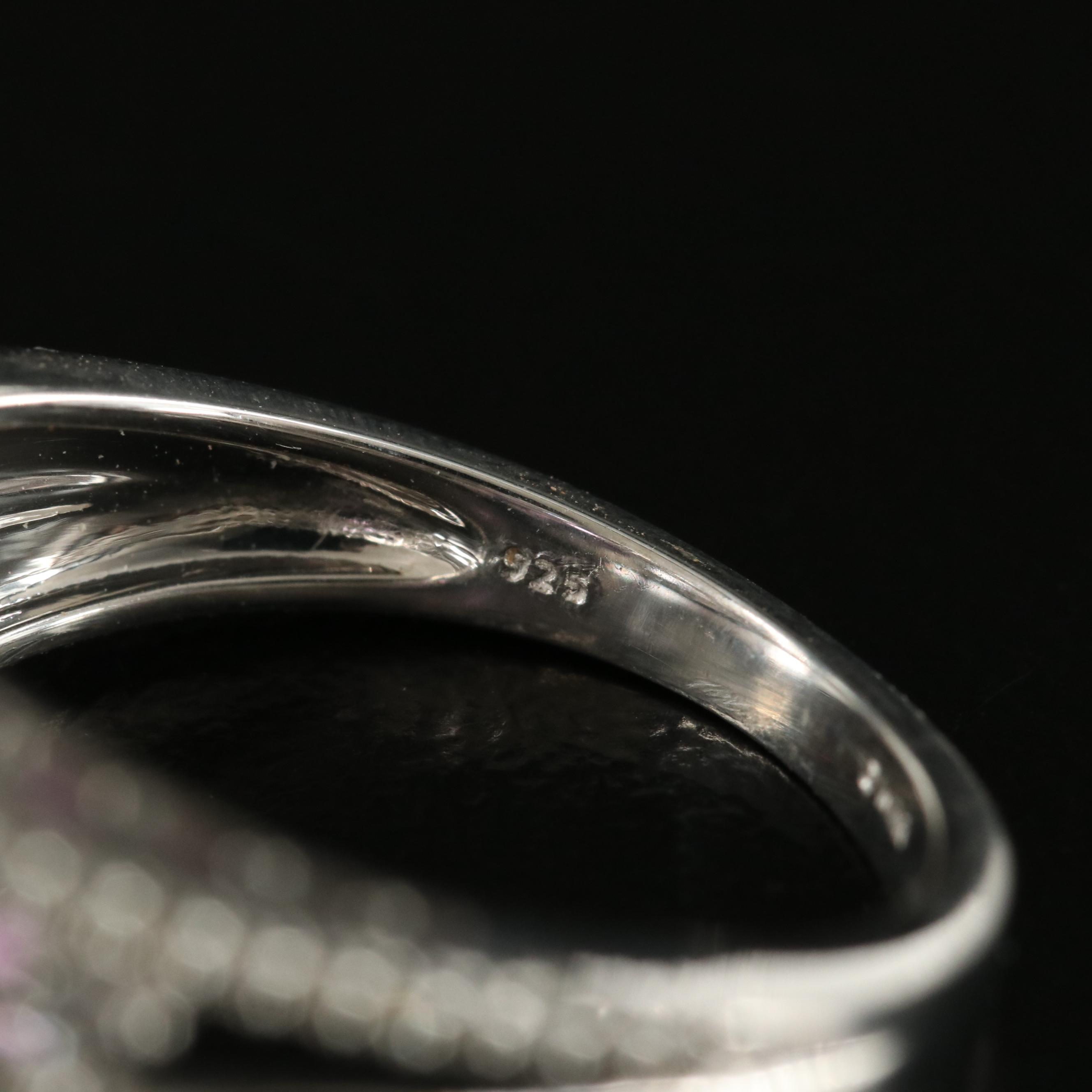 Sterling Amethyst and Sapphire Ring