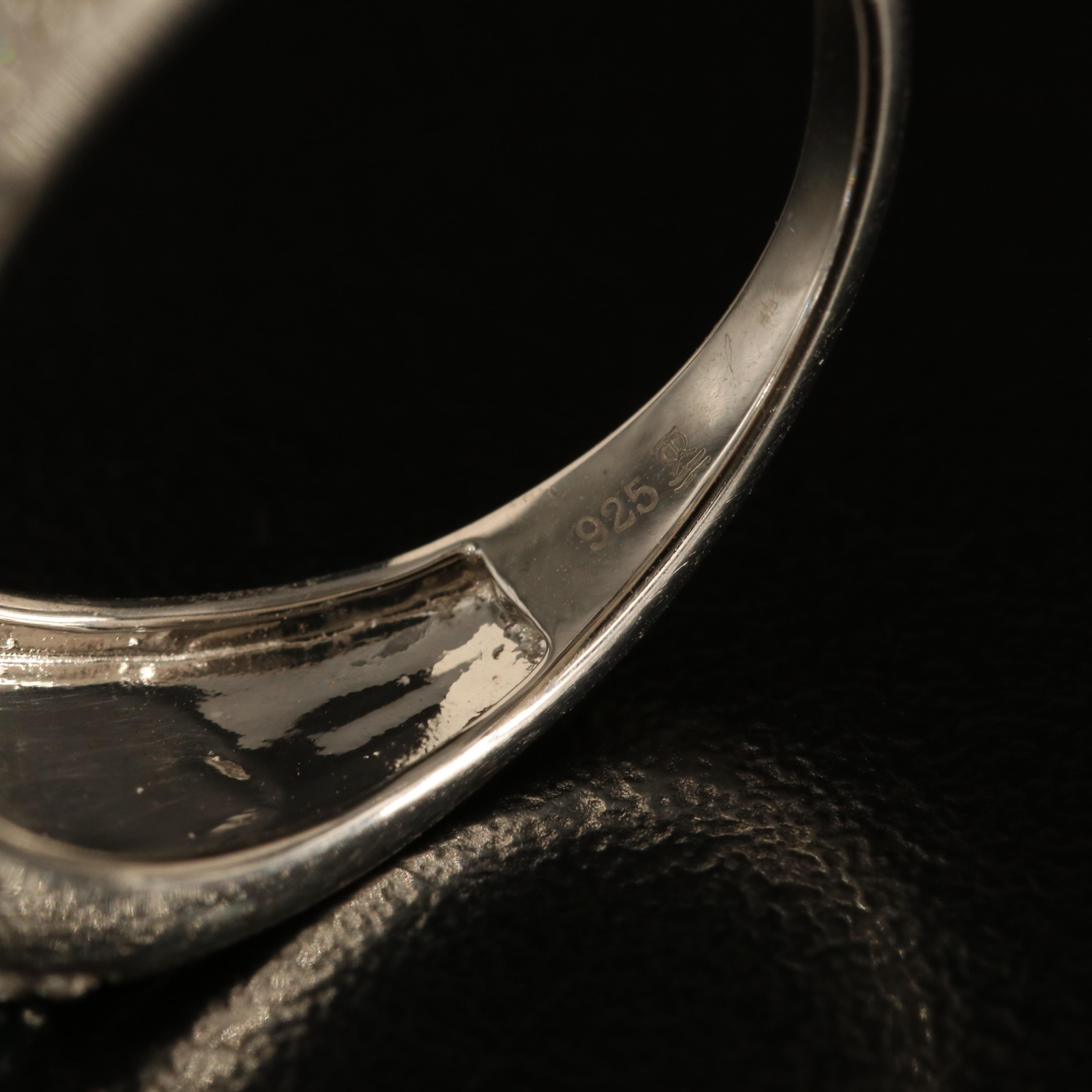 Sterling Topaz and Cubic Zirconia Ring