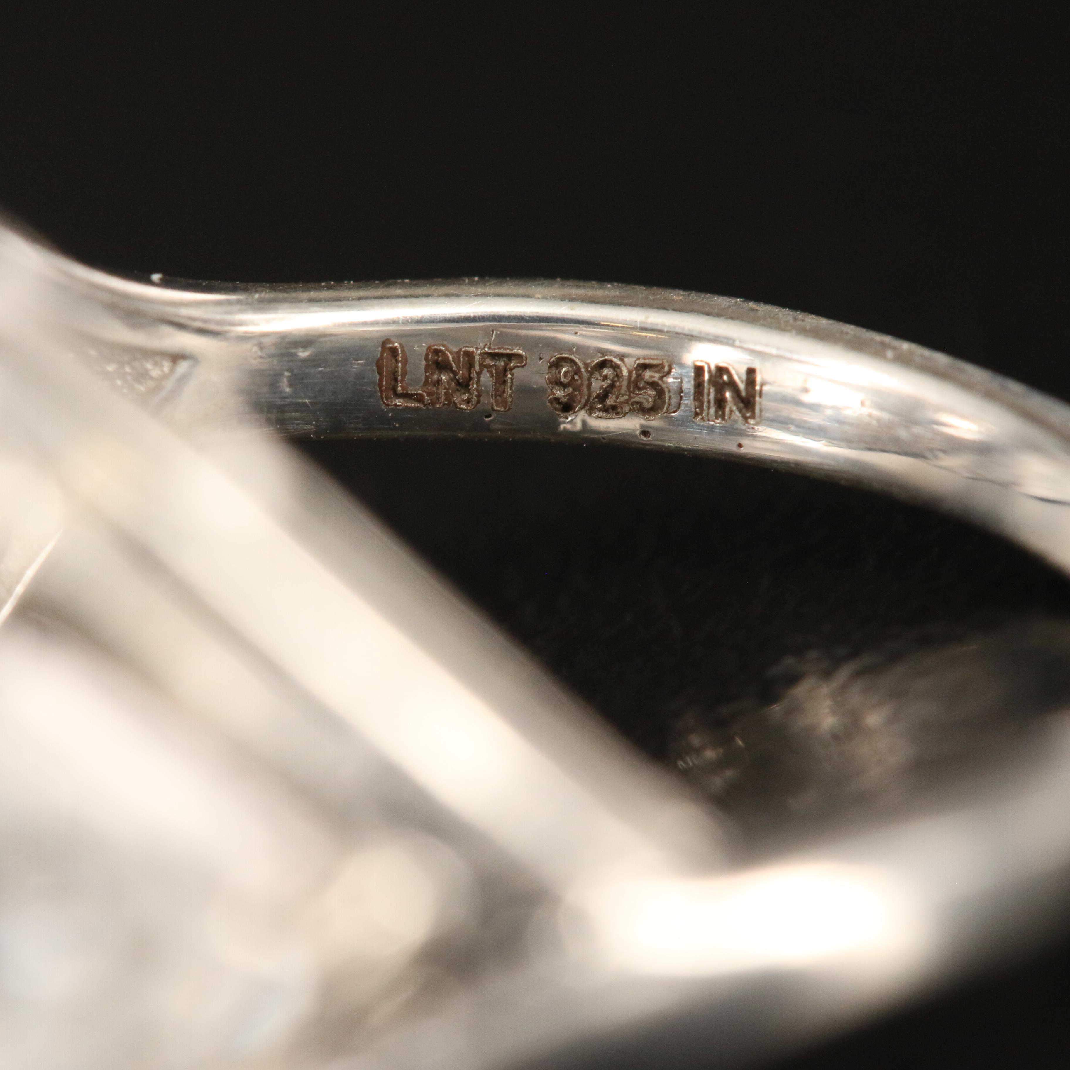 Sterling Prasiolite and White Topaz Ring