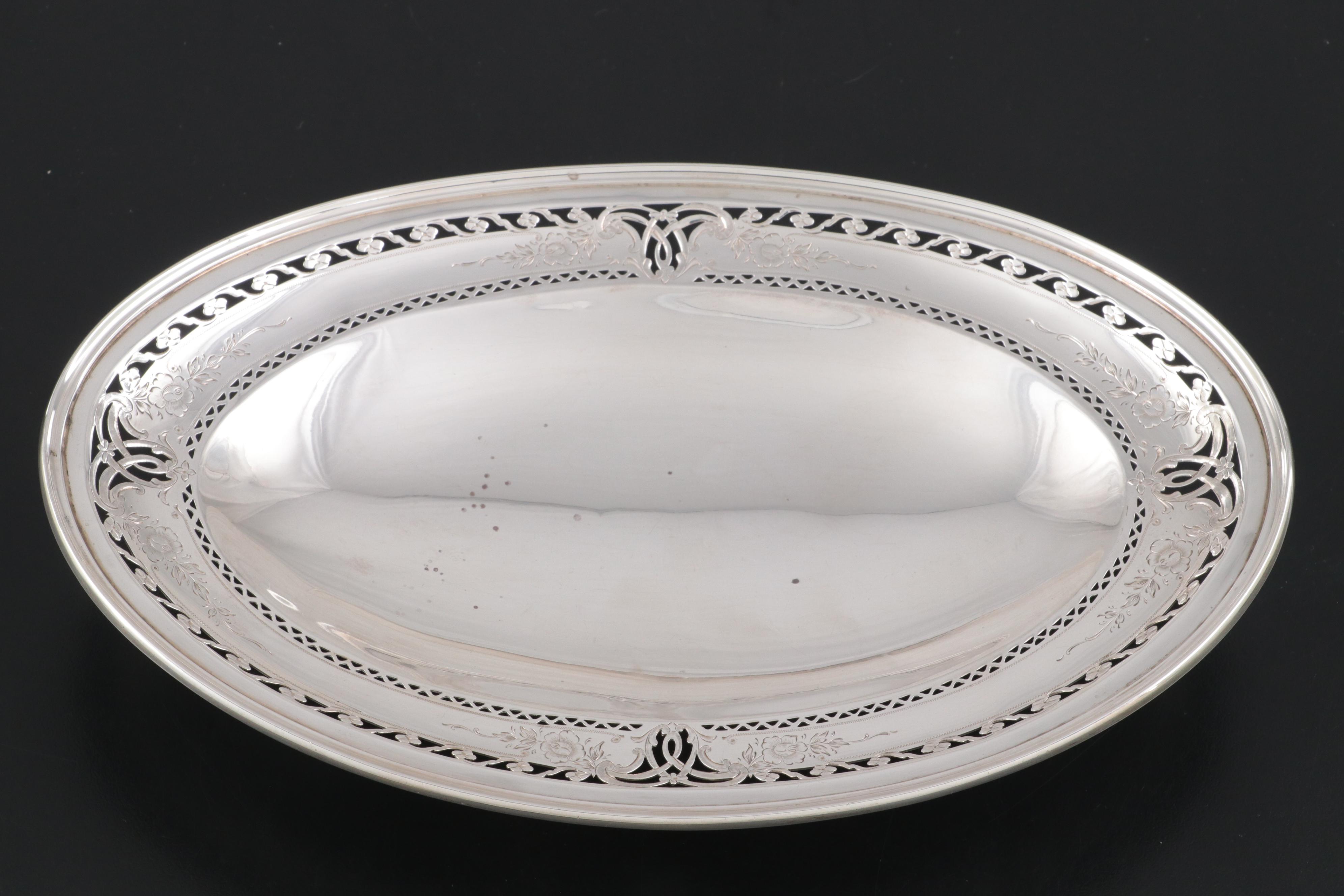 Redlich  and Other Sterling Silver Pierced Rim Serving Bowls