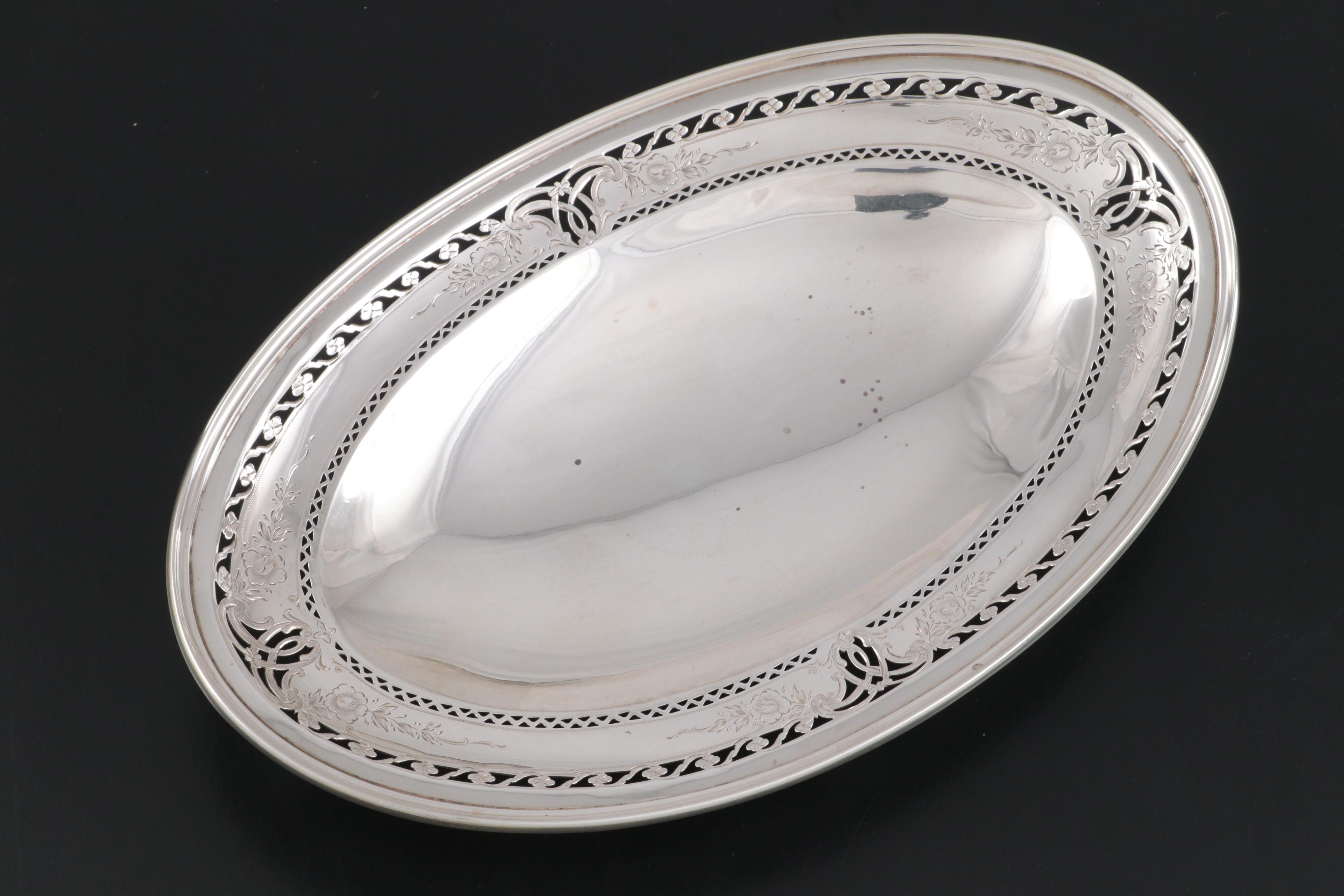 Redlich  and Other Sterling Silver Pierced Rim Serving Bowls