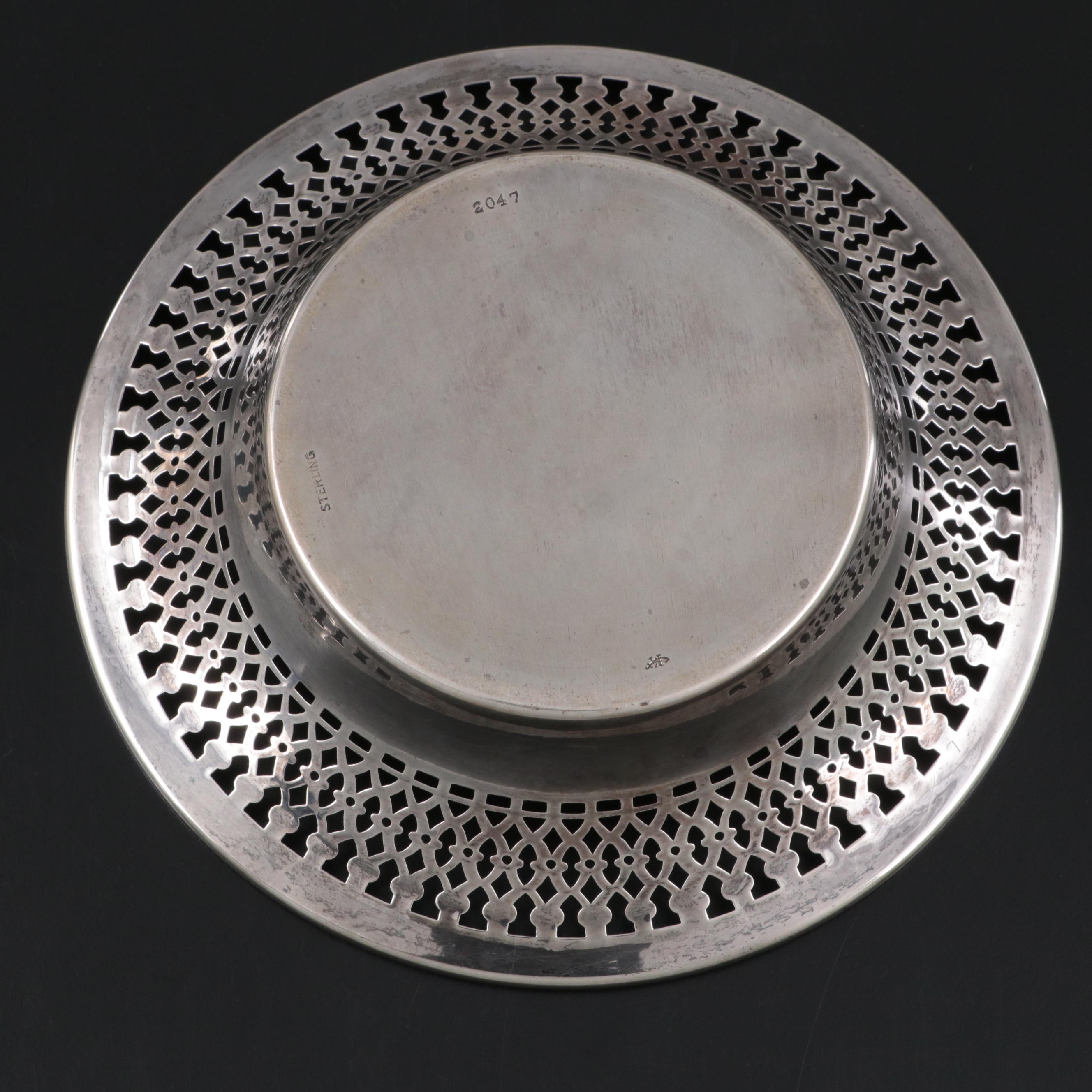 Redlich  and Other Sterling Silver Pierced Rim Serving Bowls