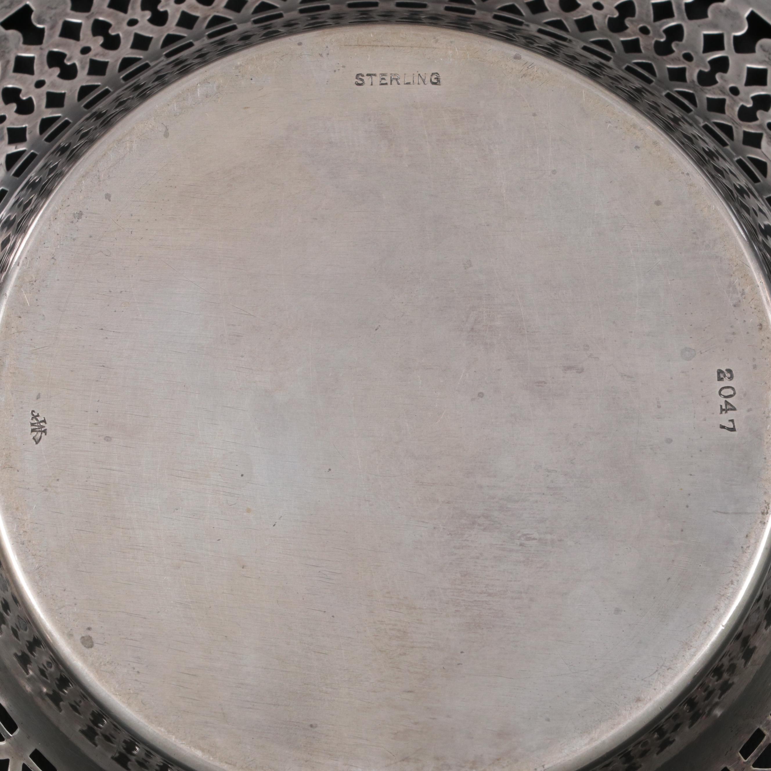 Redlich  and Other Sterling Silver Pierced Rim Serving Bowls