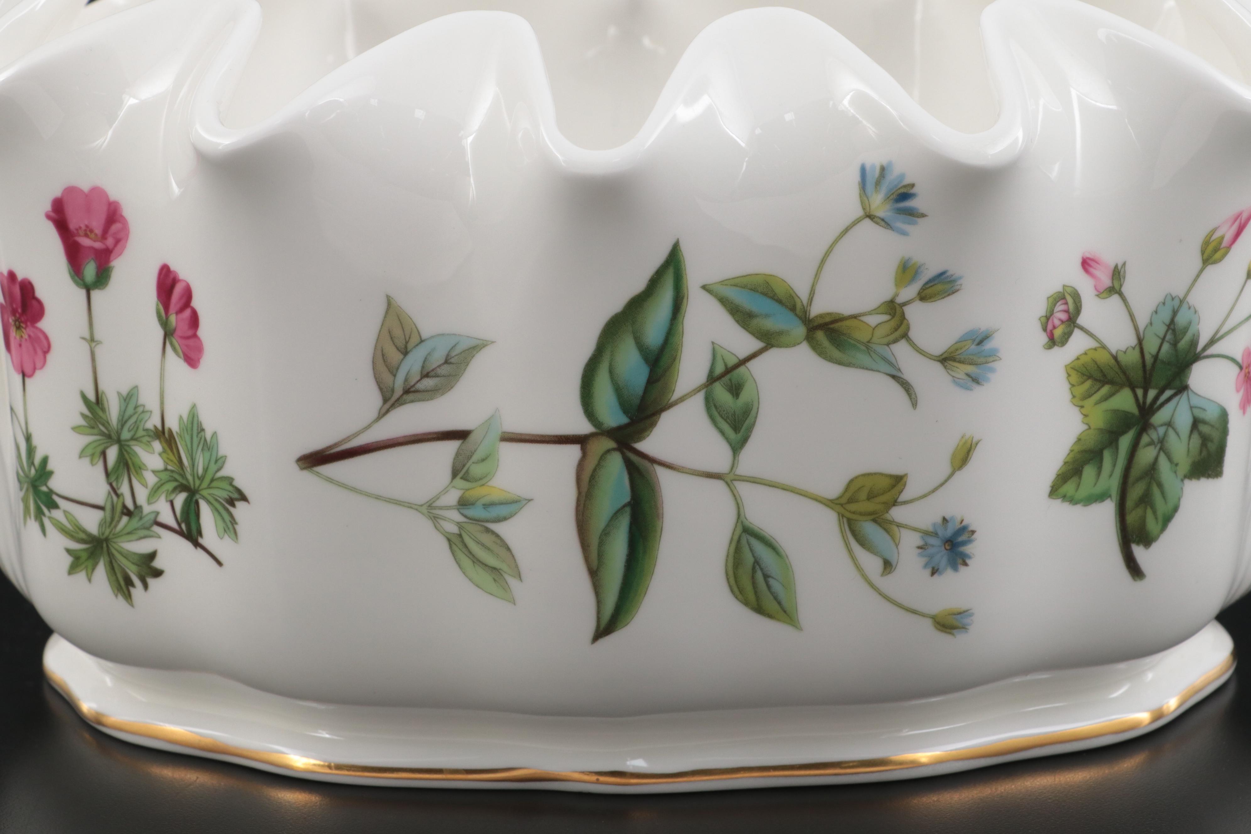 Minton "Meadow Scalloped" Bone China Centerpiece, 1962–1970
