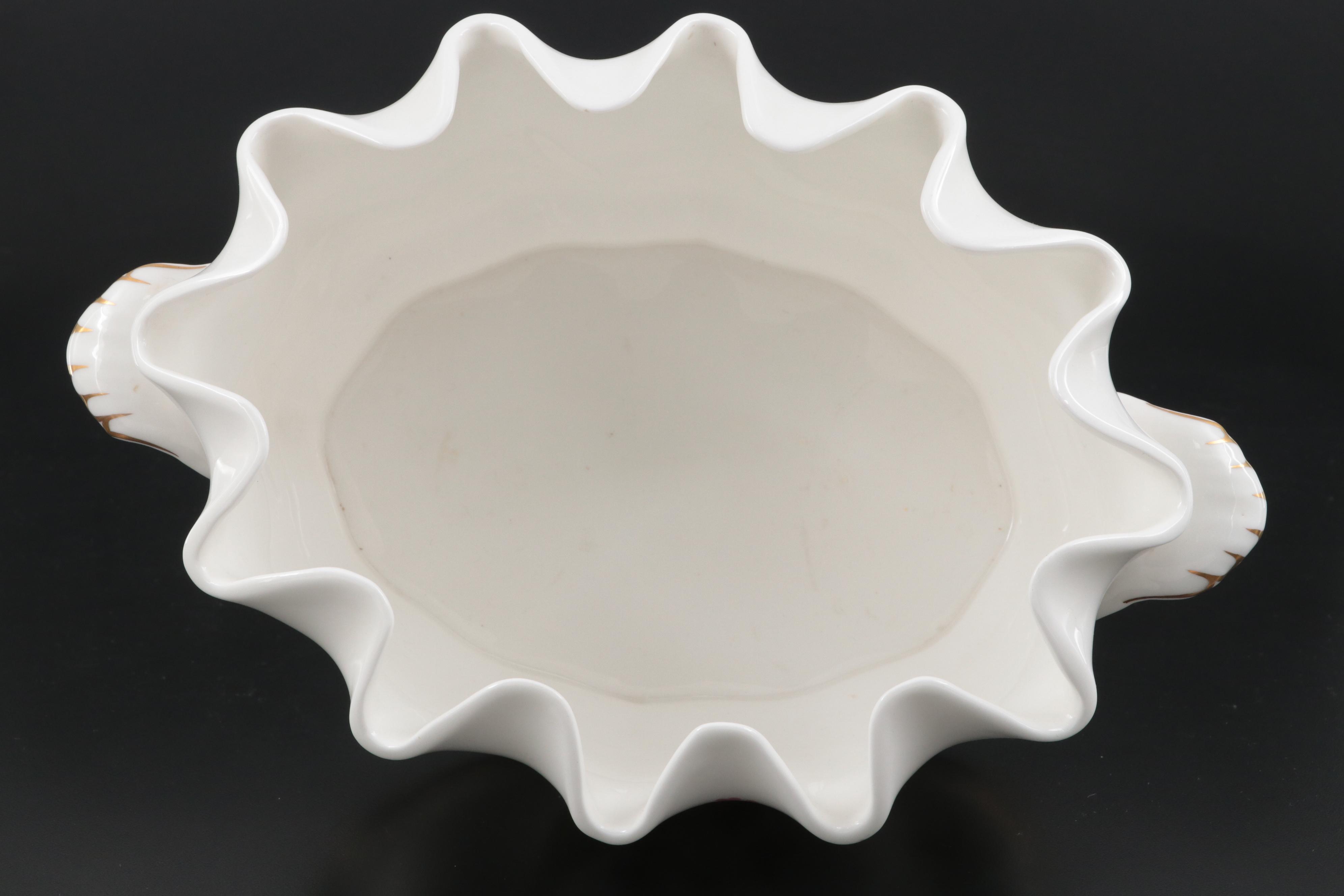 Minton "Meadow Scalloped" Bone China Centerpiece, 1962–1970