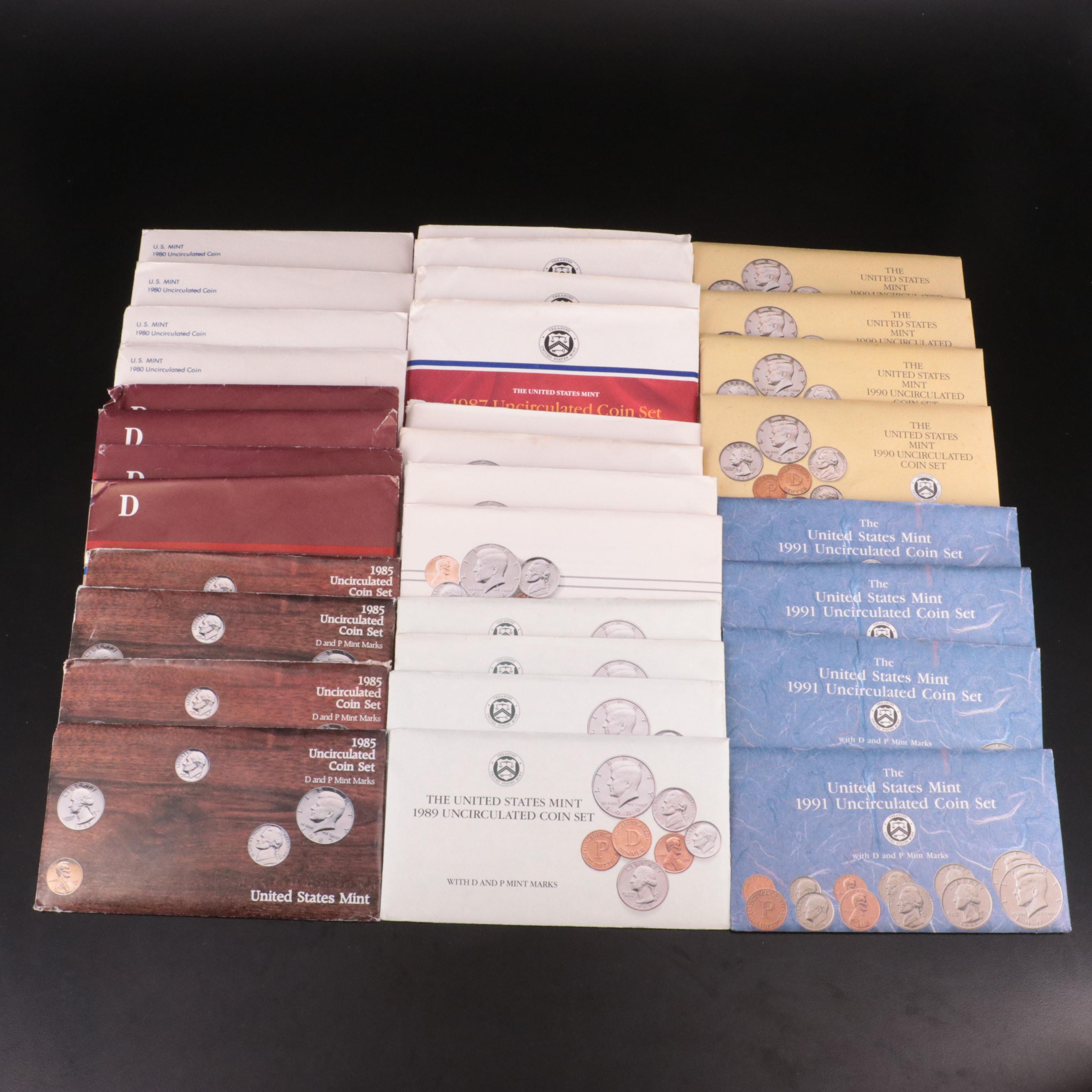 Thirty-Two U.S. Mint Uncirculated Sets