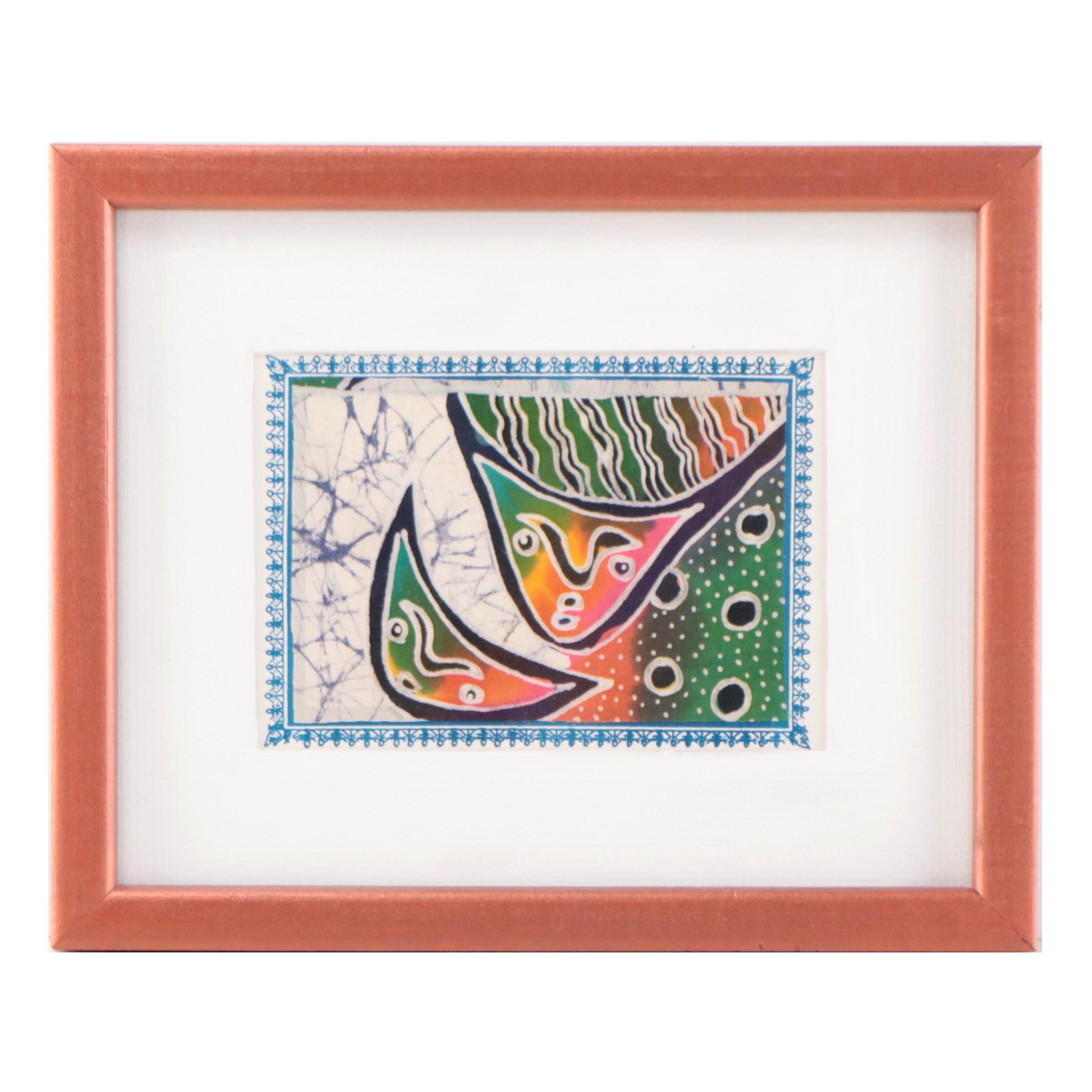 Abstract Batik Dyed Textile