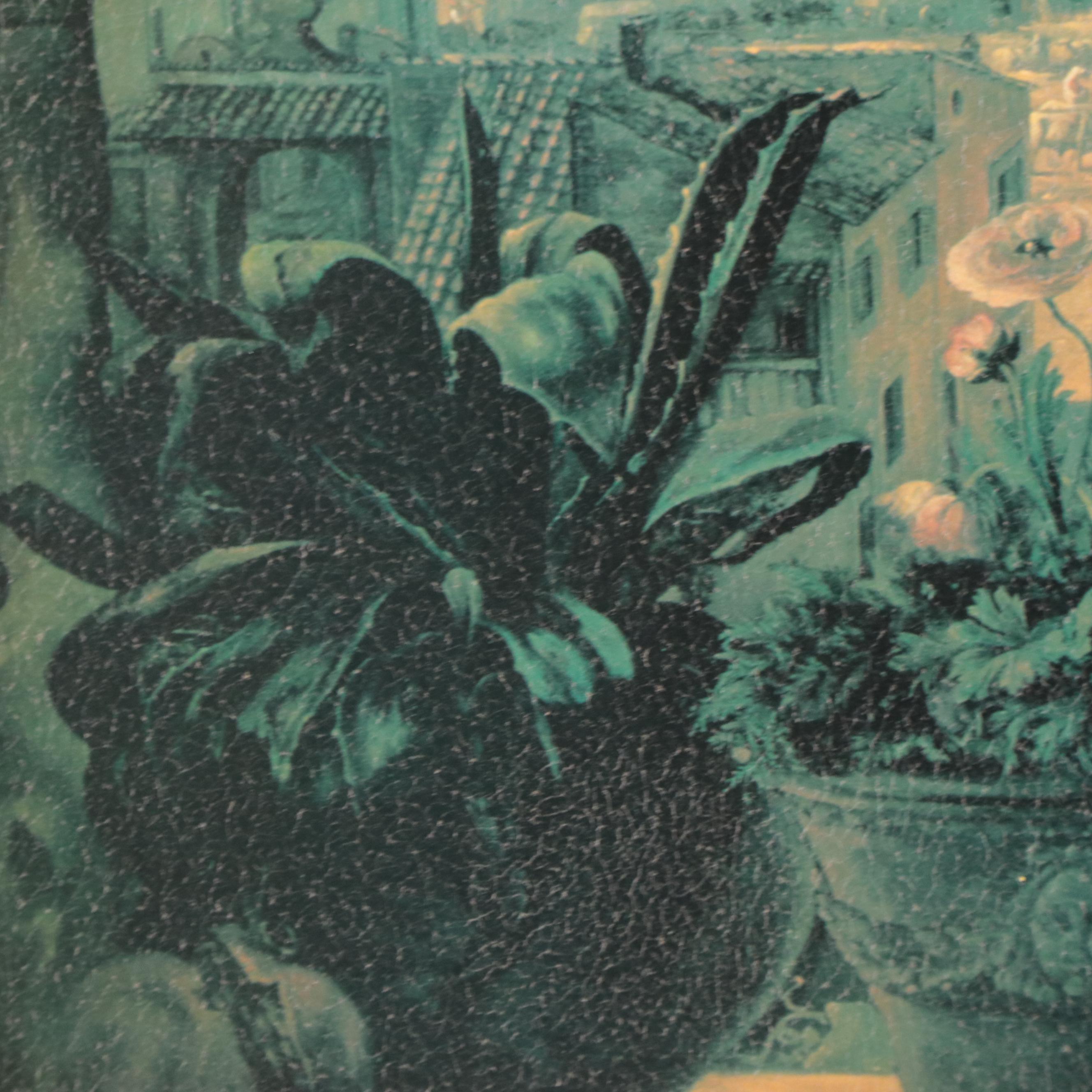 Offset Lithograph of Piazza Barberini