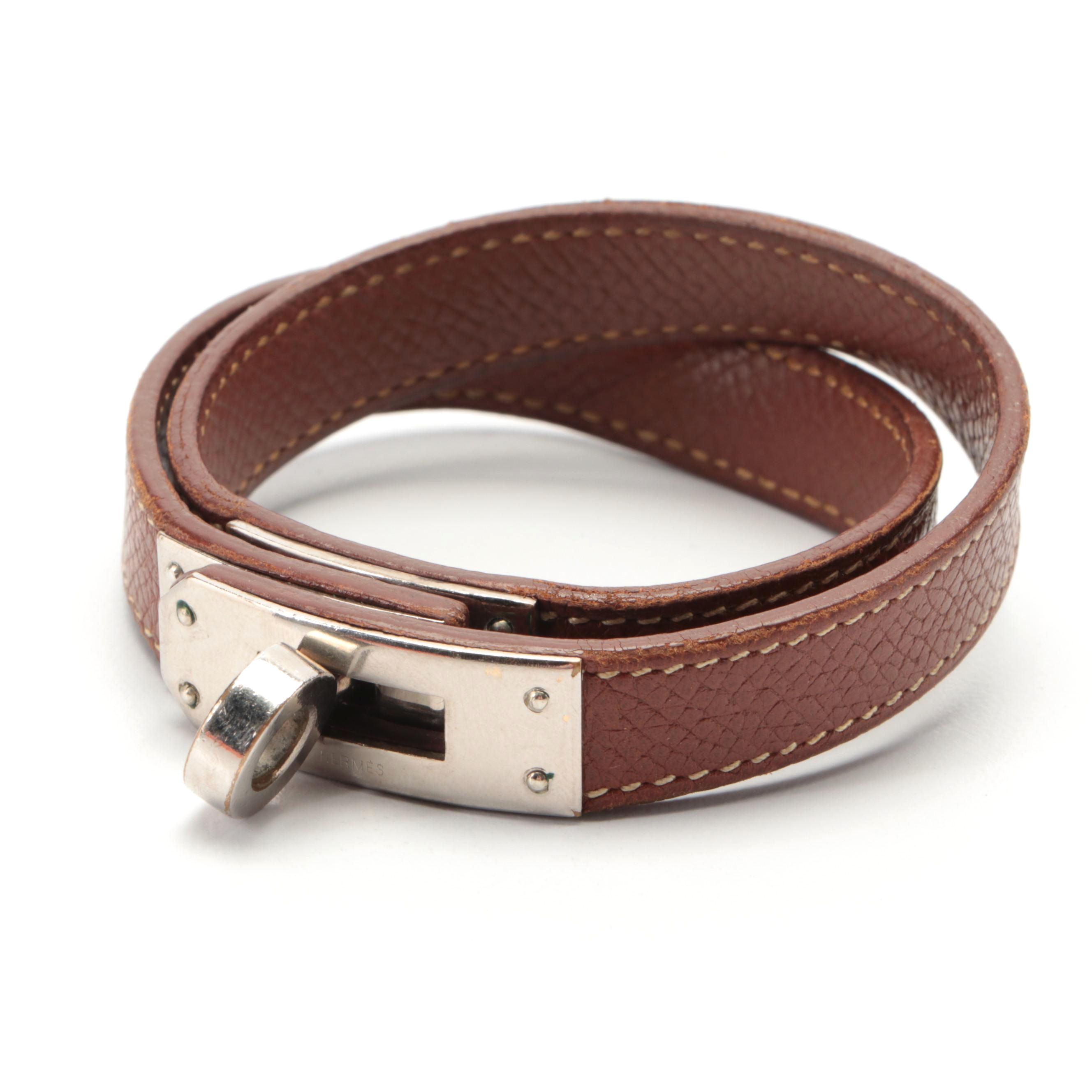 Hermès Kelly Double Tour Bracelet in Leather