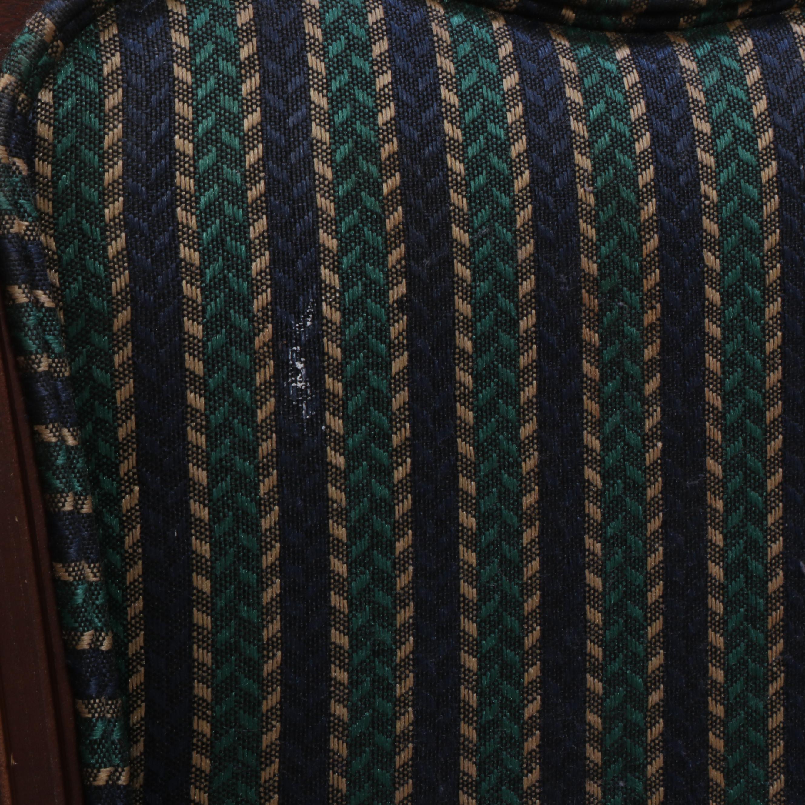 Eight Chippendale Style Custom-Upholstered Hardwood Dining Side Chairs