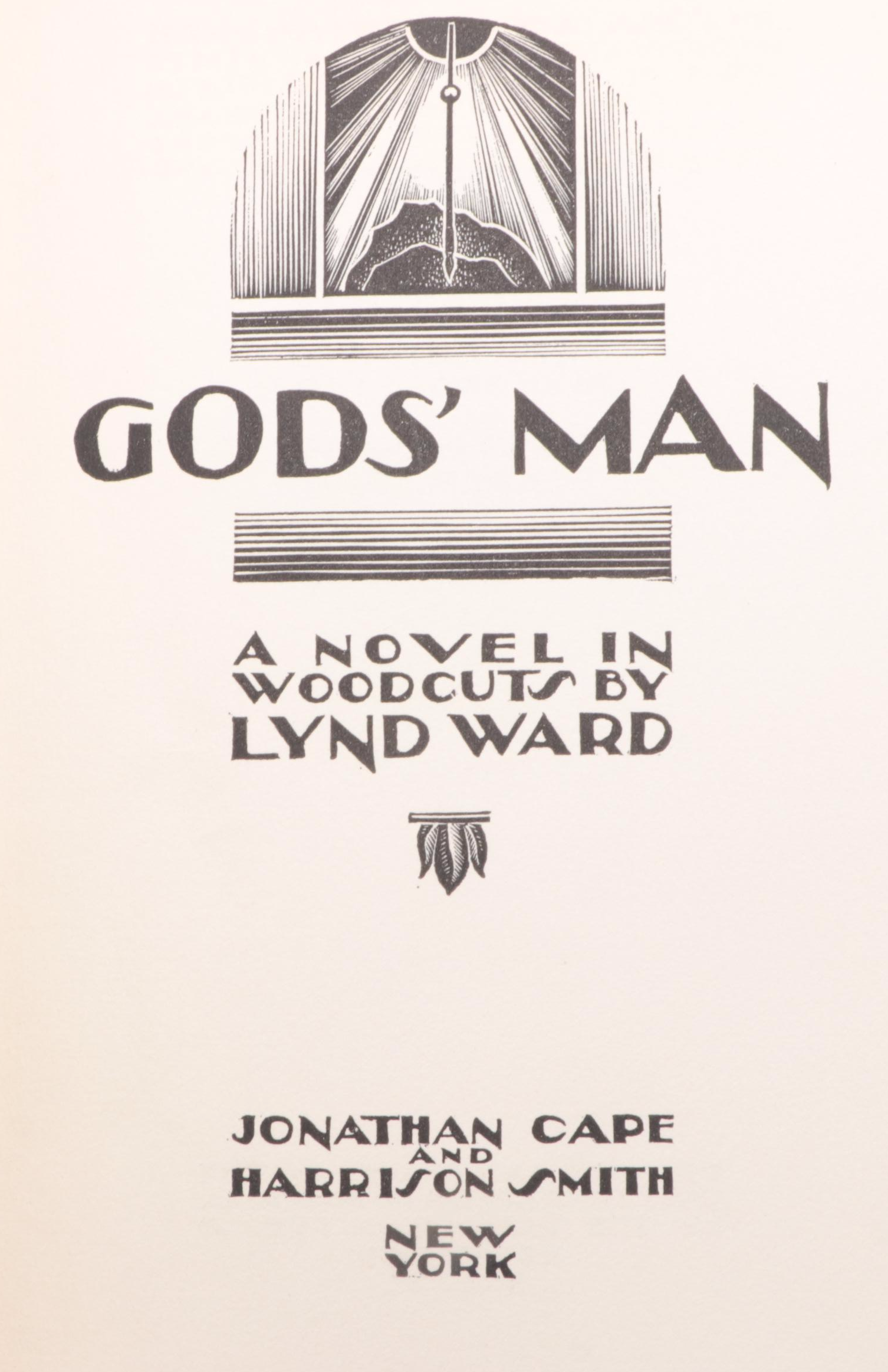 Fifth Printing "Gods' Man: A Novel in Woodcuts" by Lynd Ward, 1930
