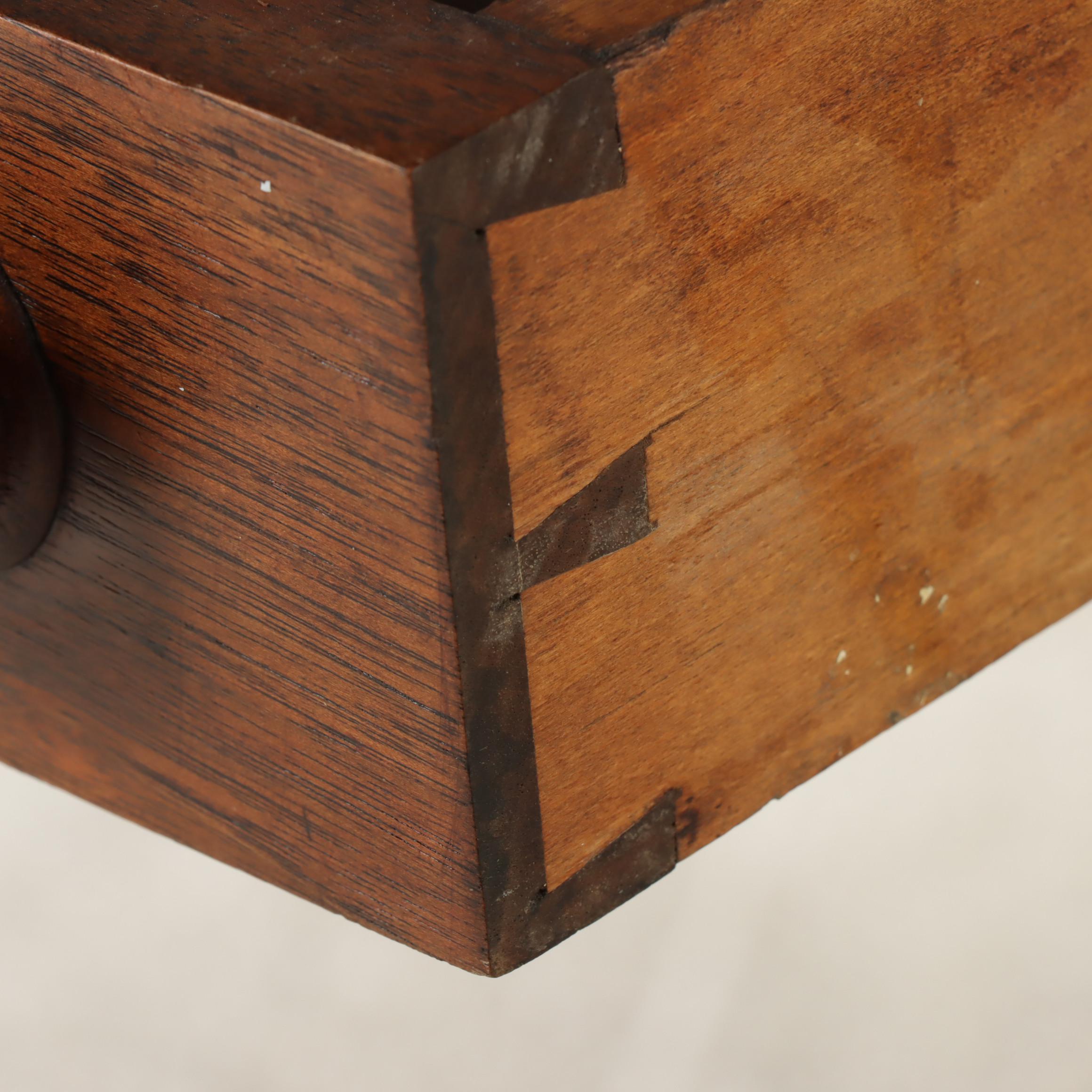 American Primitive Walnut Side Table, 19th Century