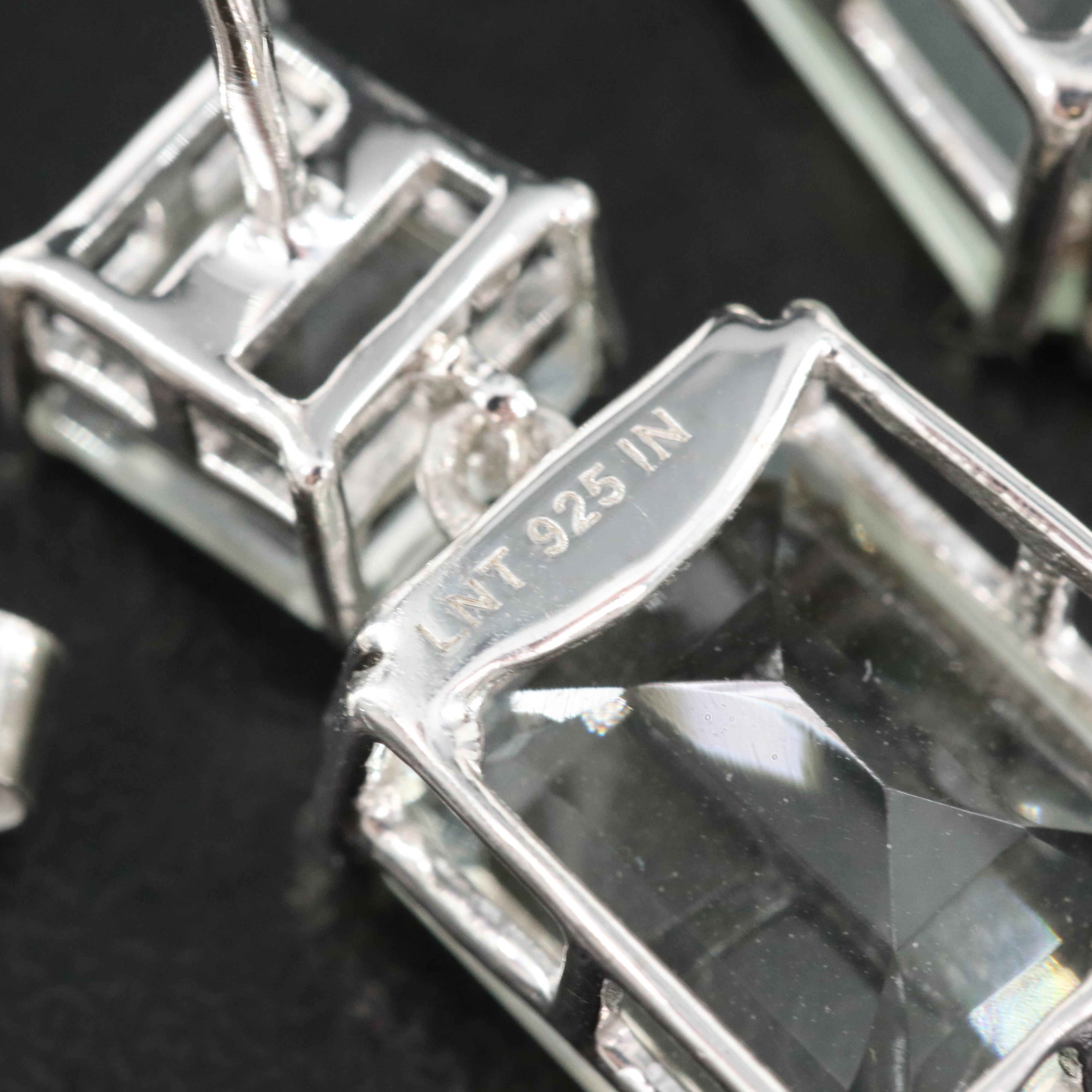 Sterling Prasiolite Earrings