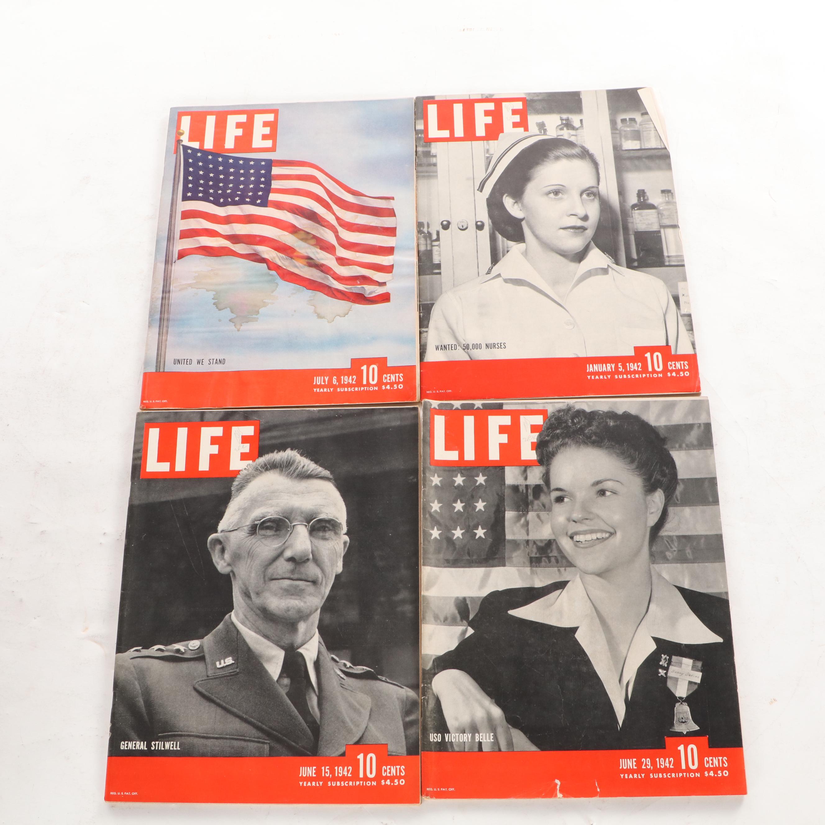 "LIFE" Magazine Collection Featuring World War II and More, 1940s