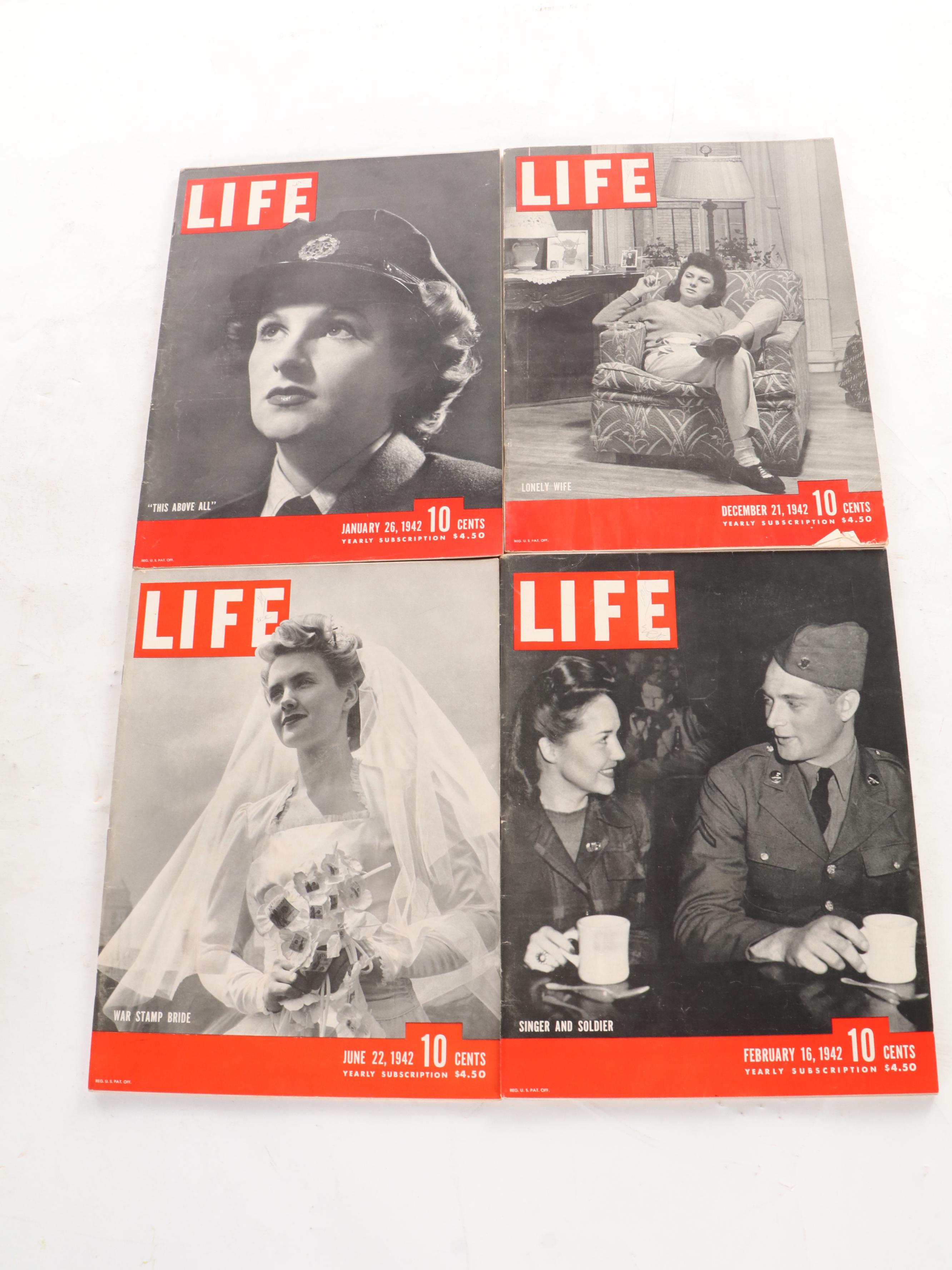 "LIFE" Magazine Collection Featuring World War II and More, 1940s