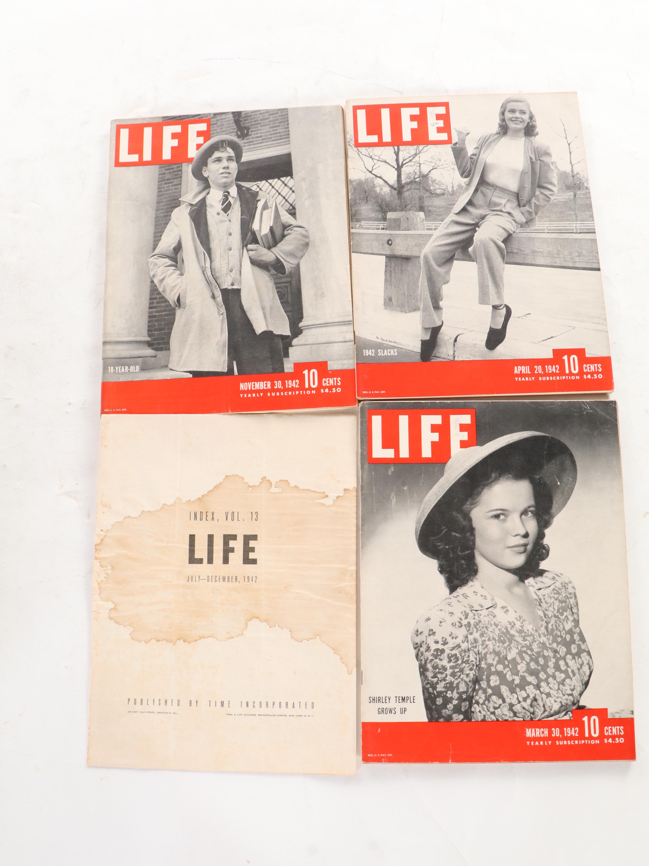 "LIFE" Magazine Collection Featuring World War II and More, 1940s