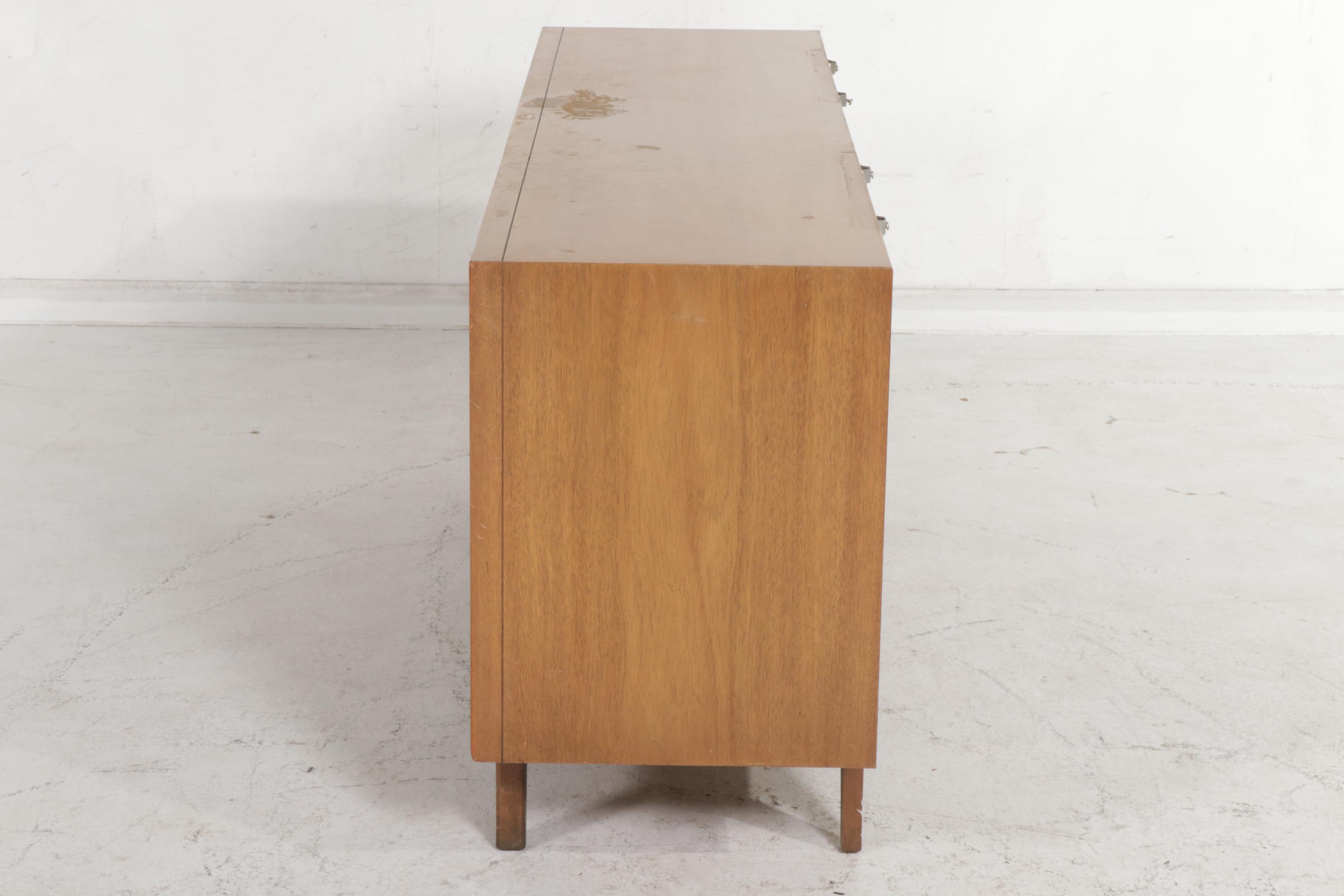 Drexel "Pacer" Mid Century Modern Pecan Dresser With Mirrors, 1960s