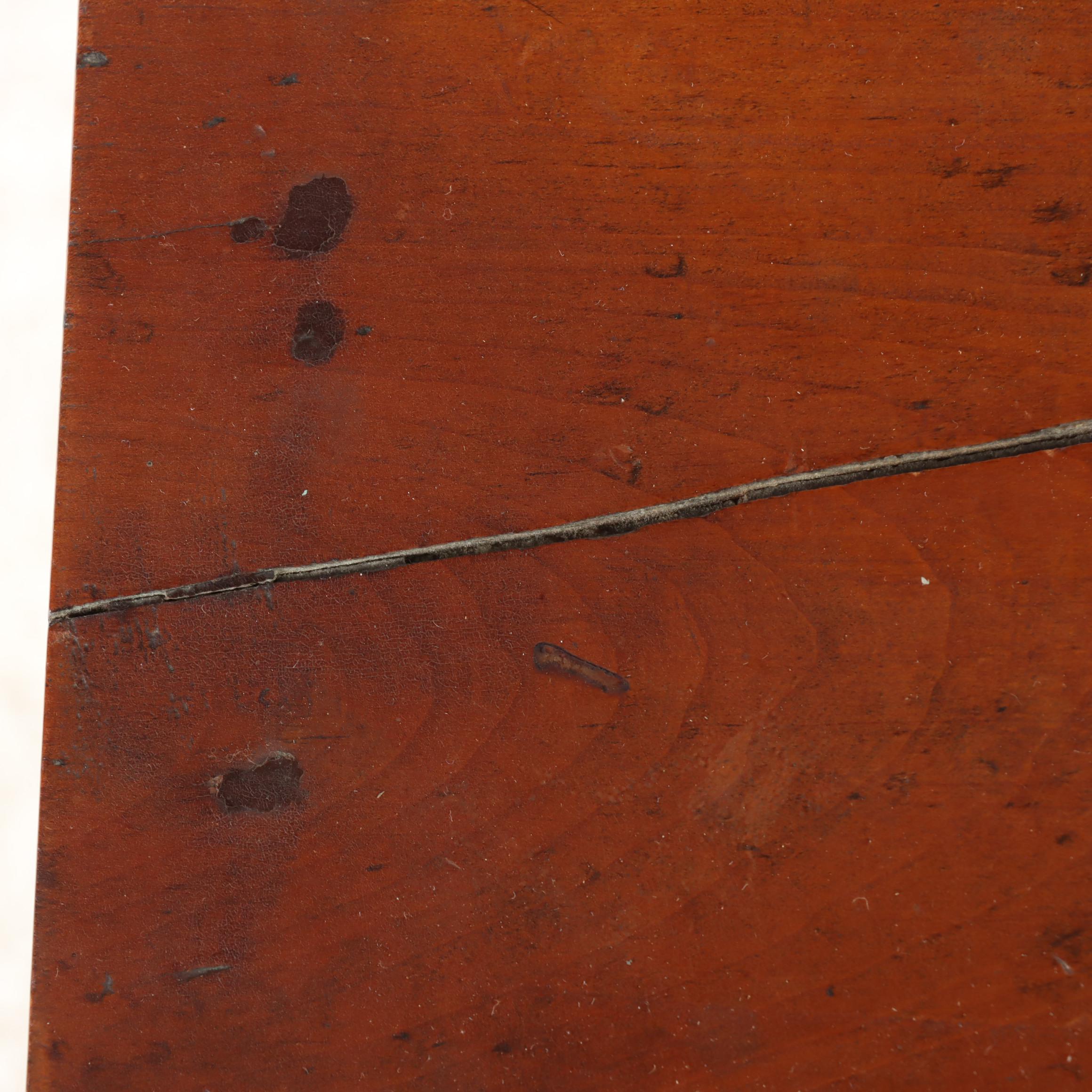 American Primitive Cherrywood Side Table, 19th Century