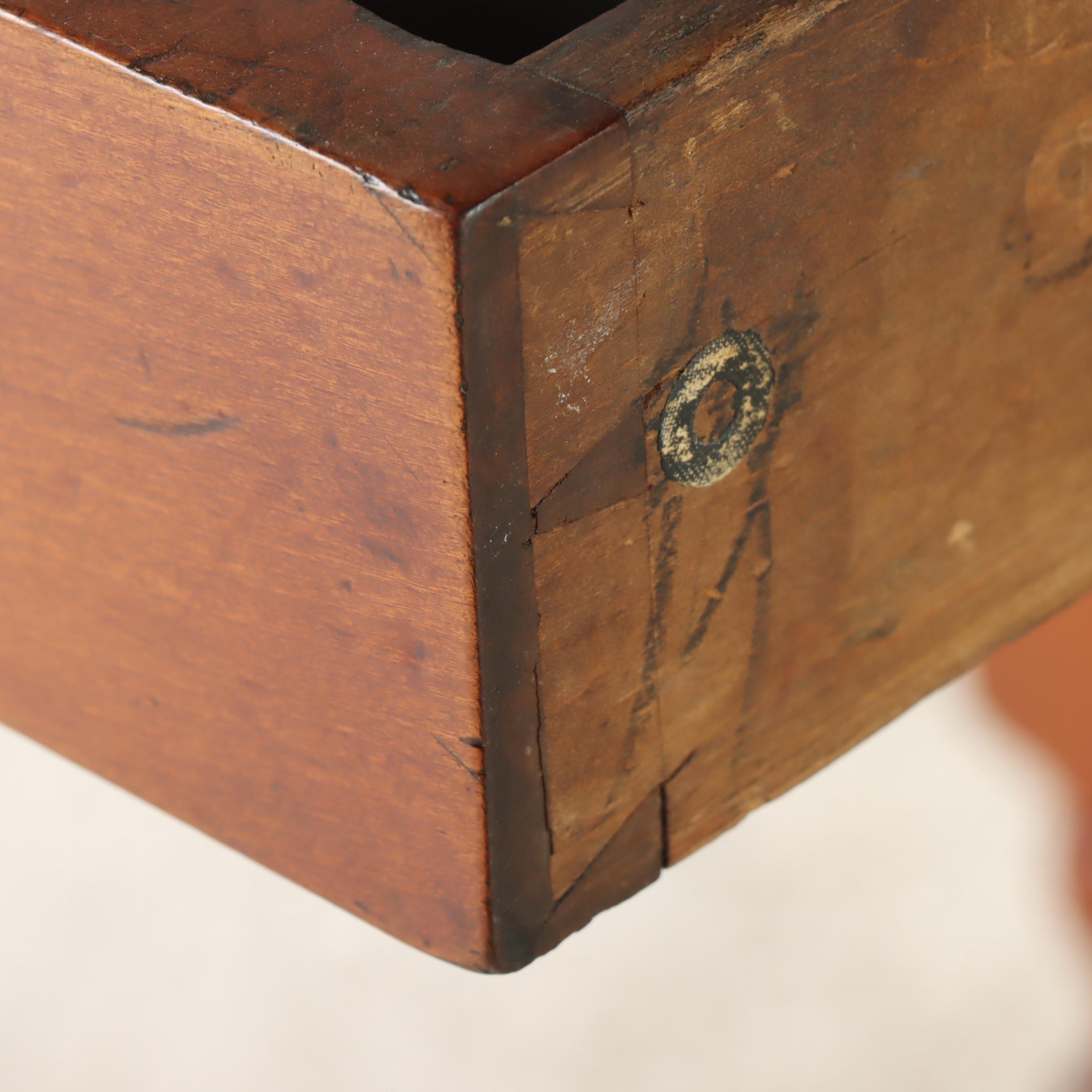 American Primitive Cherrywood Side Table, 19th Century