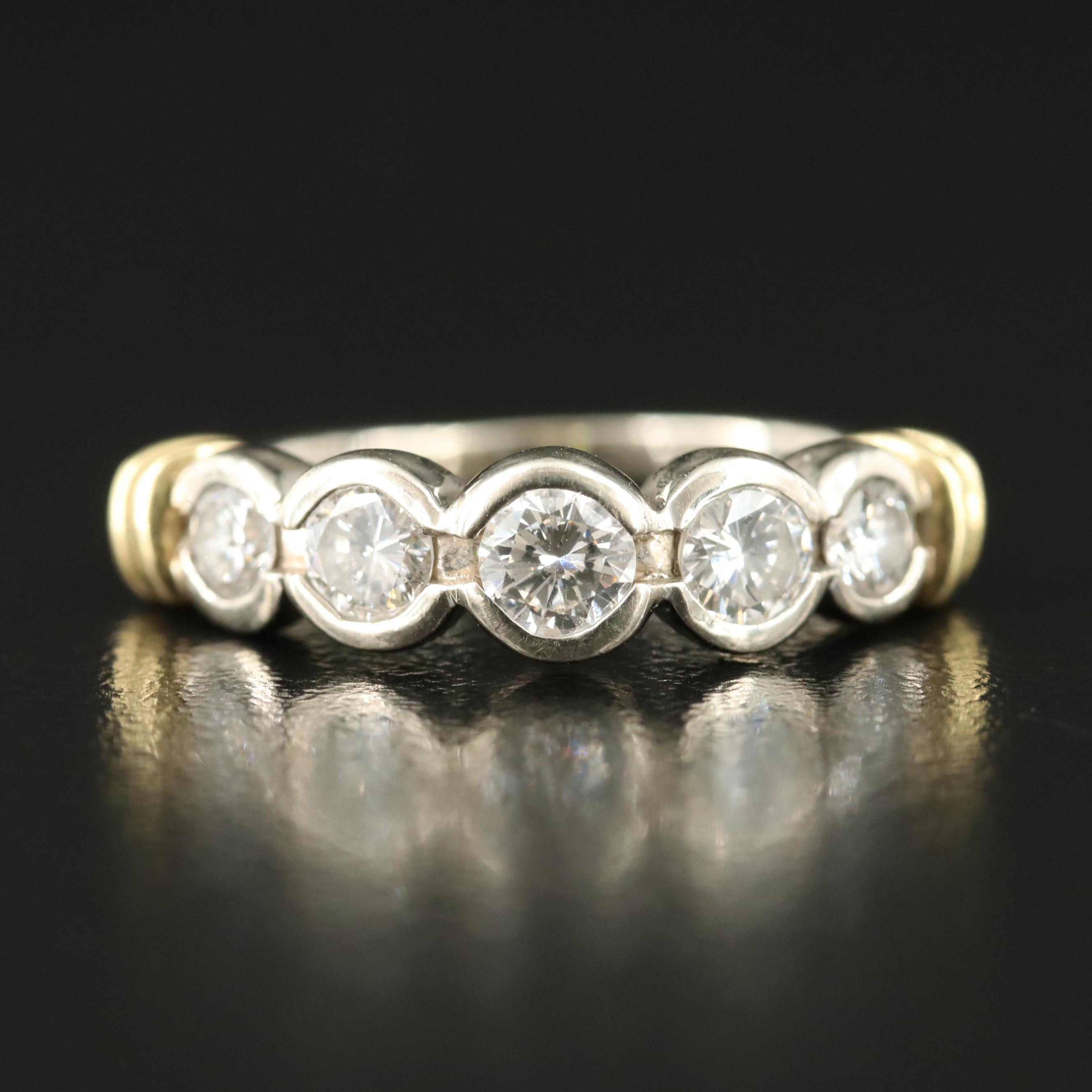 14K 0.84 CTW Diamond with 18K Accent